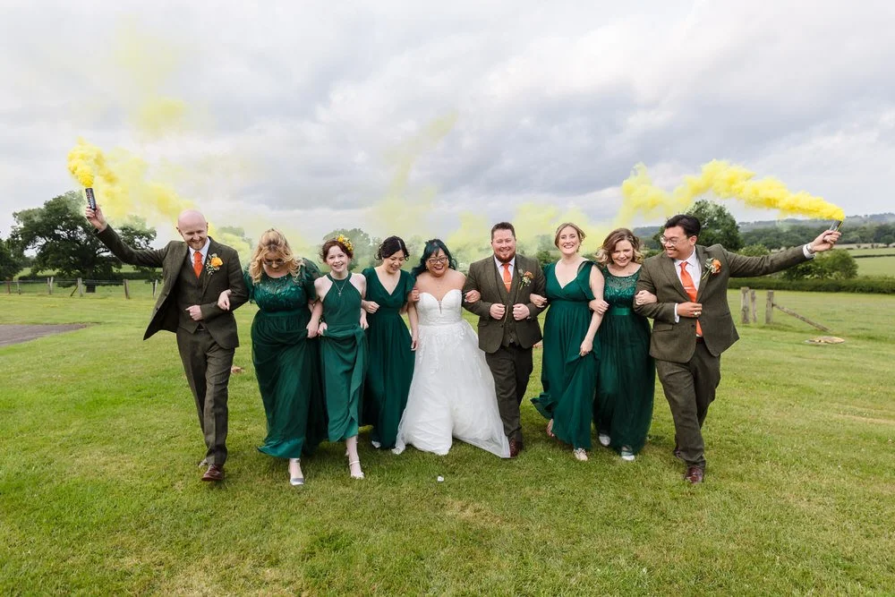 real wedding photo at Bordesley Park