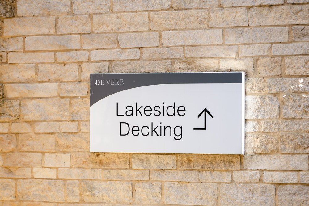 Lakeside Decking sign at De Vere Cotswold Water Park