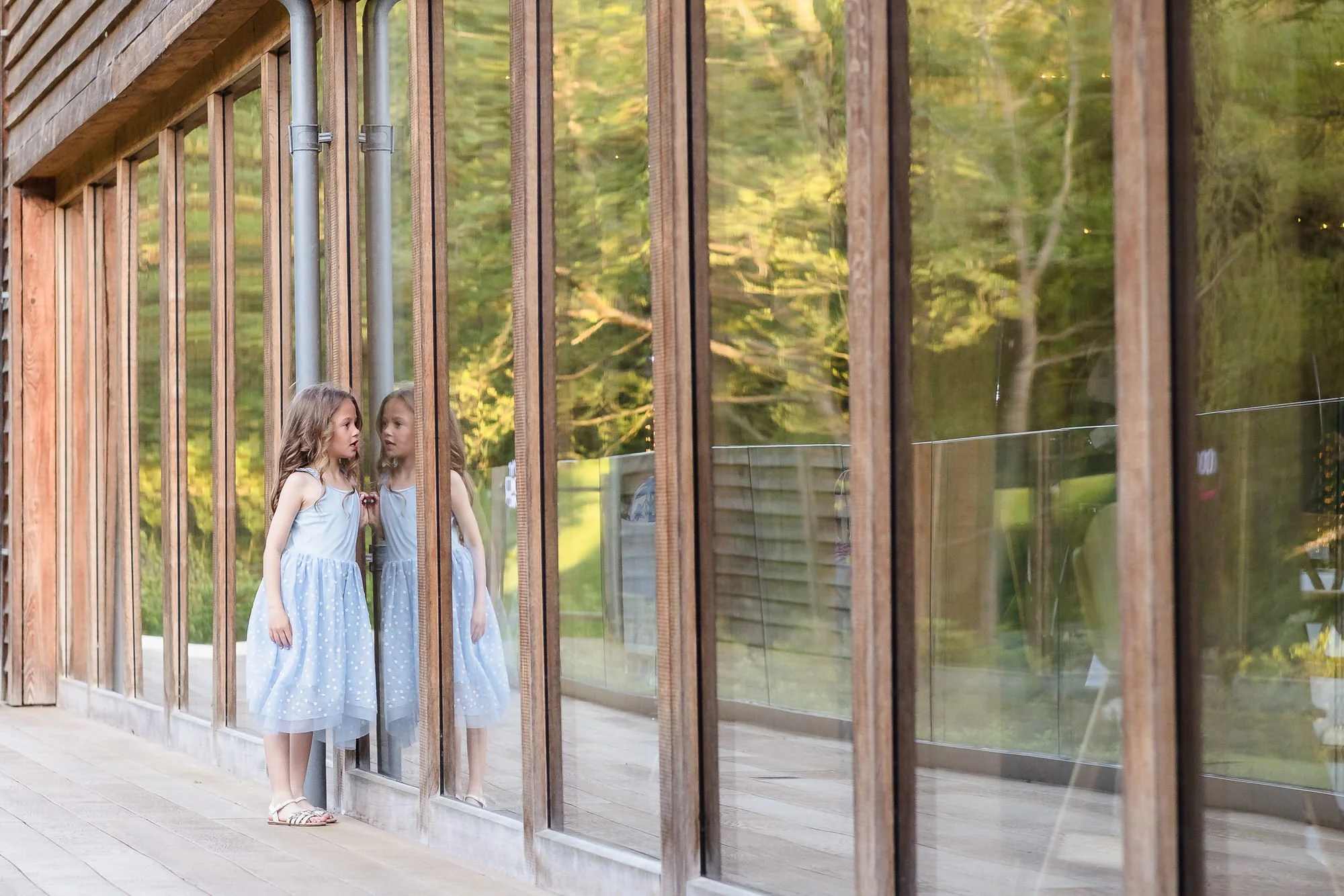 Wedding Guest looking through window