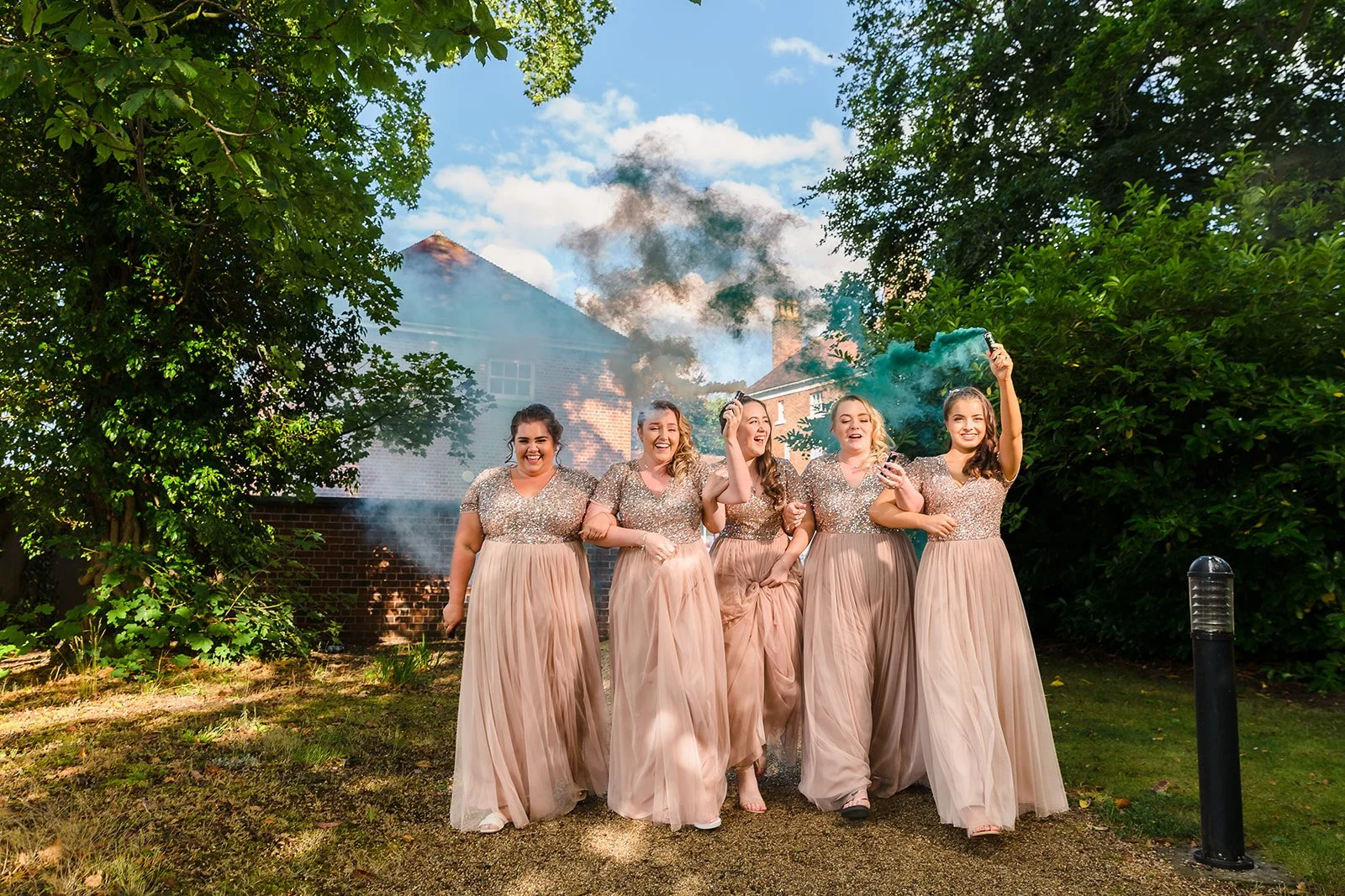 Smoke Bomb Wedding Photography