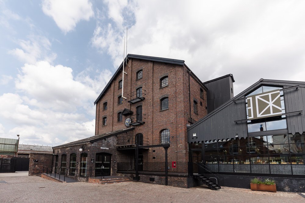 The Bond Birmingham wedding venue exterior industrial architecture 180 Fazeley Street Digbeth landmark building
