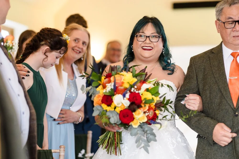 real wedding photo at Bordesley Park