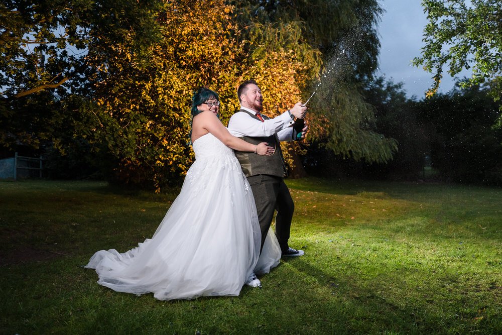 real wedding photo at Bordesley Park