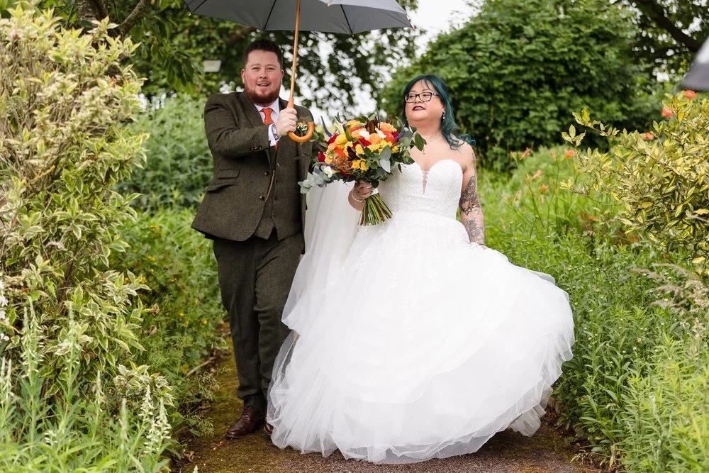 real wedding photo at Bordesley Park