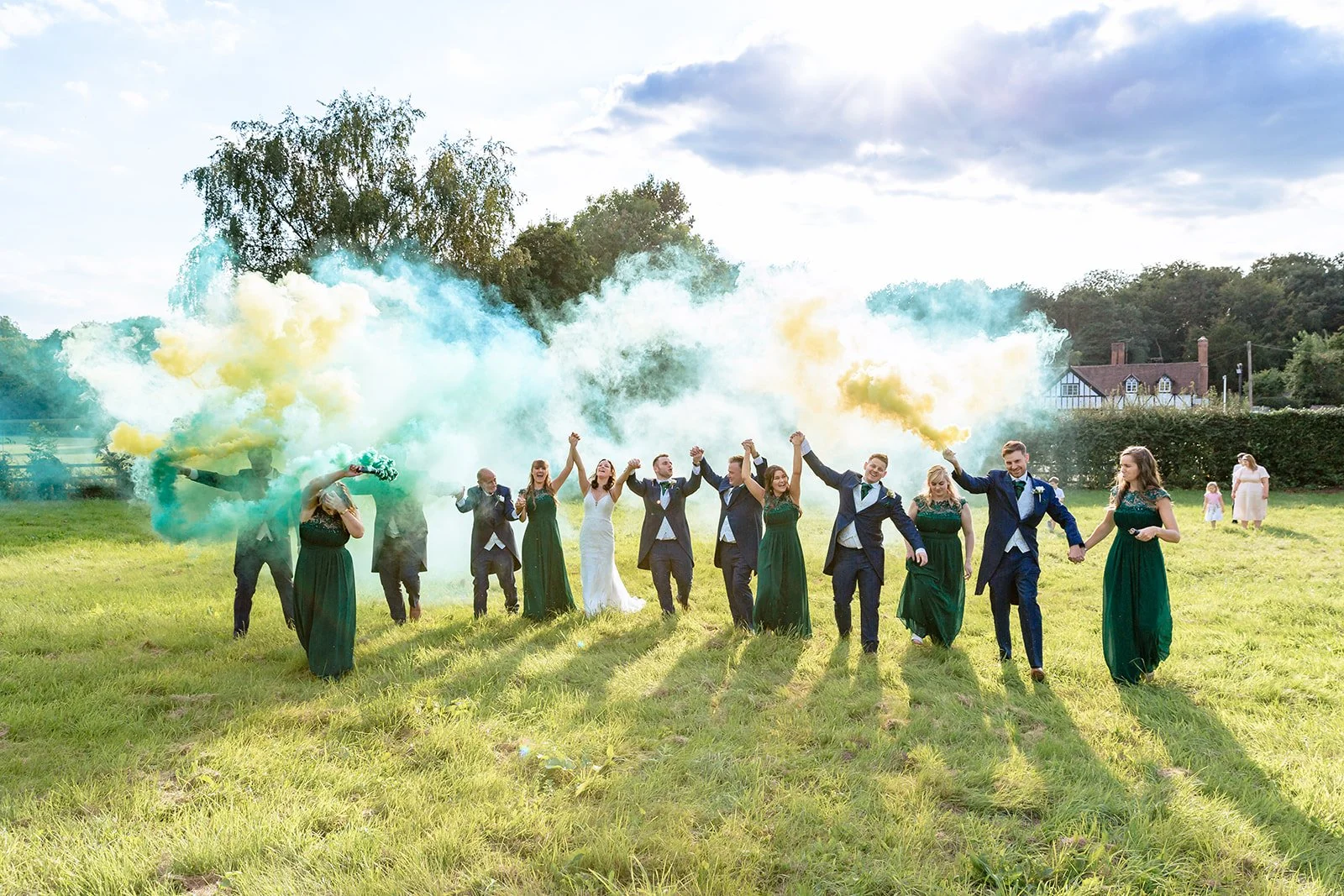 Smoke Bomb Wedding Photography