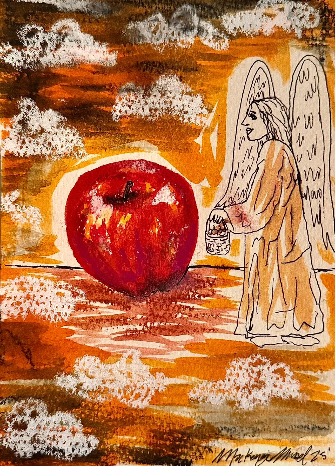 Apple Bunches, 4" x 6", 2025, $165