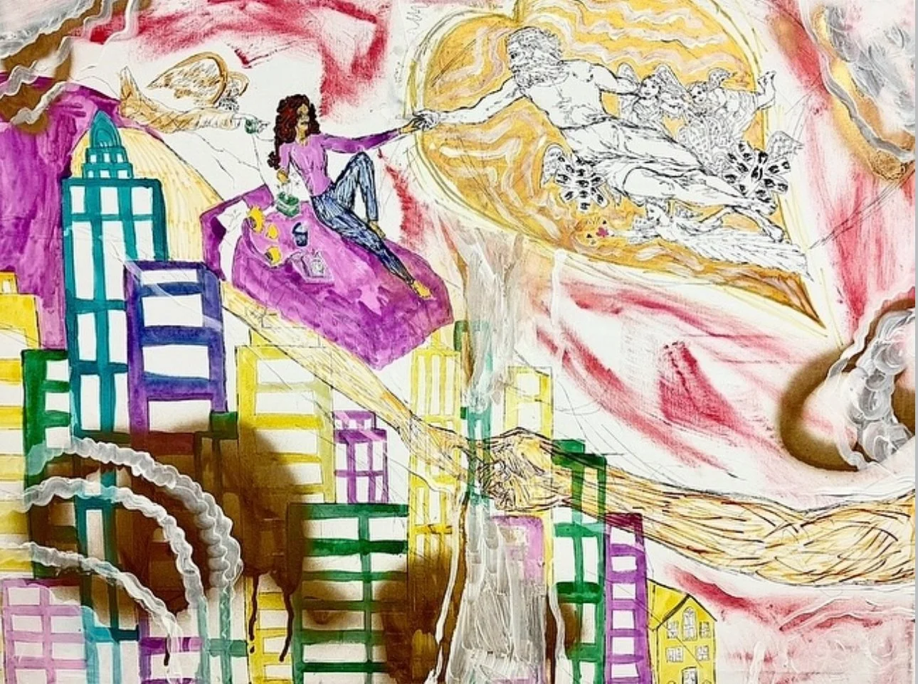 New Creation, Mixed Media, 30"x40," 2025, $3,500