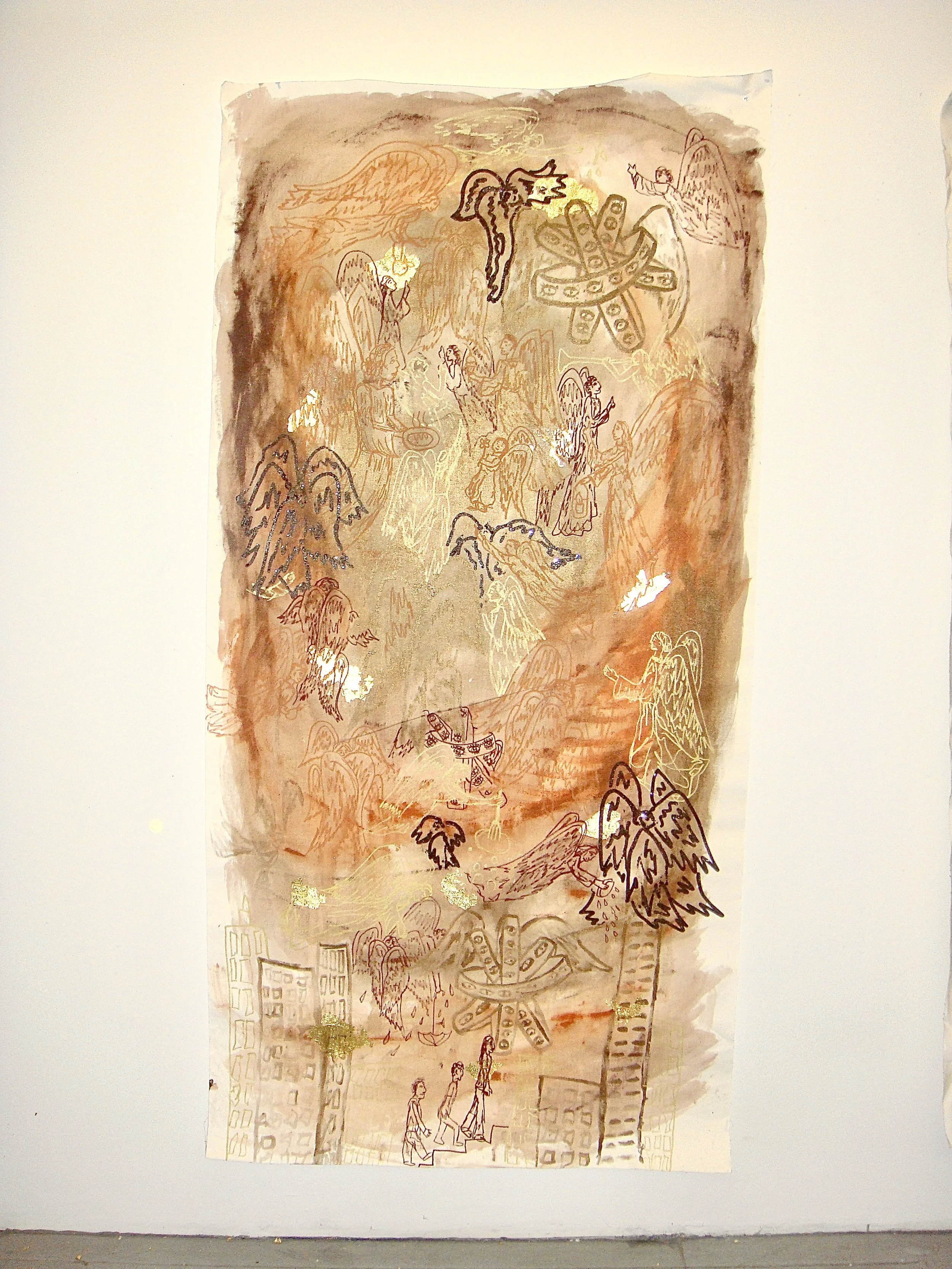 Stairway to Glory, Mixed Media, 2024, 36"x 60", $8,000