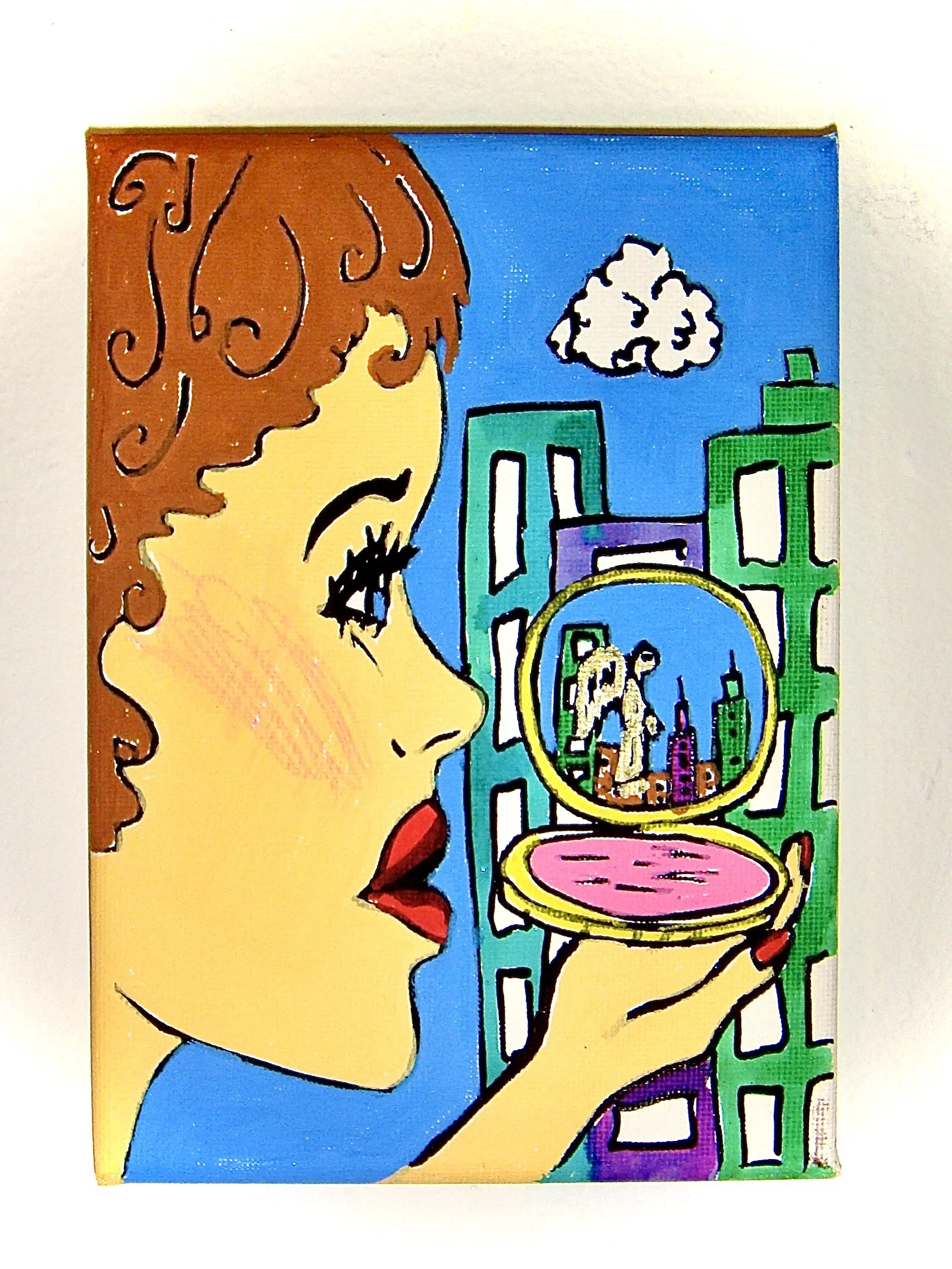 Heaven in a Compact, 4"x6", $200