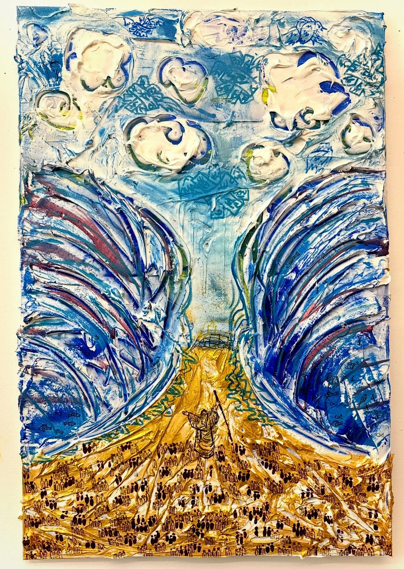 Part the Sea, 30" x 40," 2025, $3,500 - (part of the upcoming MIRACLES collection)