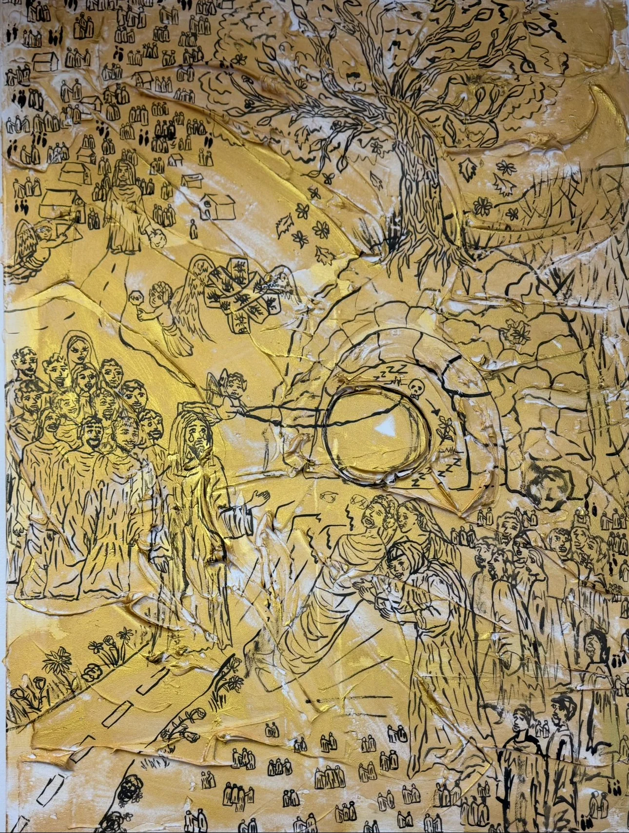 You said Death was Only Sleeping, 30" x 40," 2025, $3,500 - (part of the upcoming MIRACLES collection)
