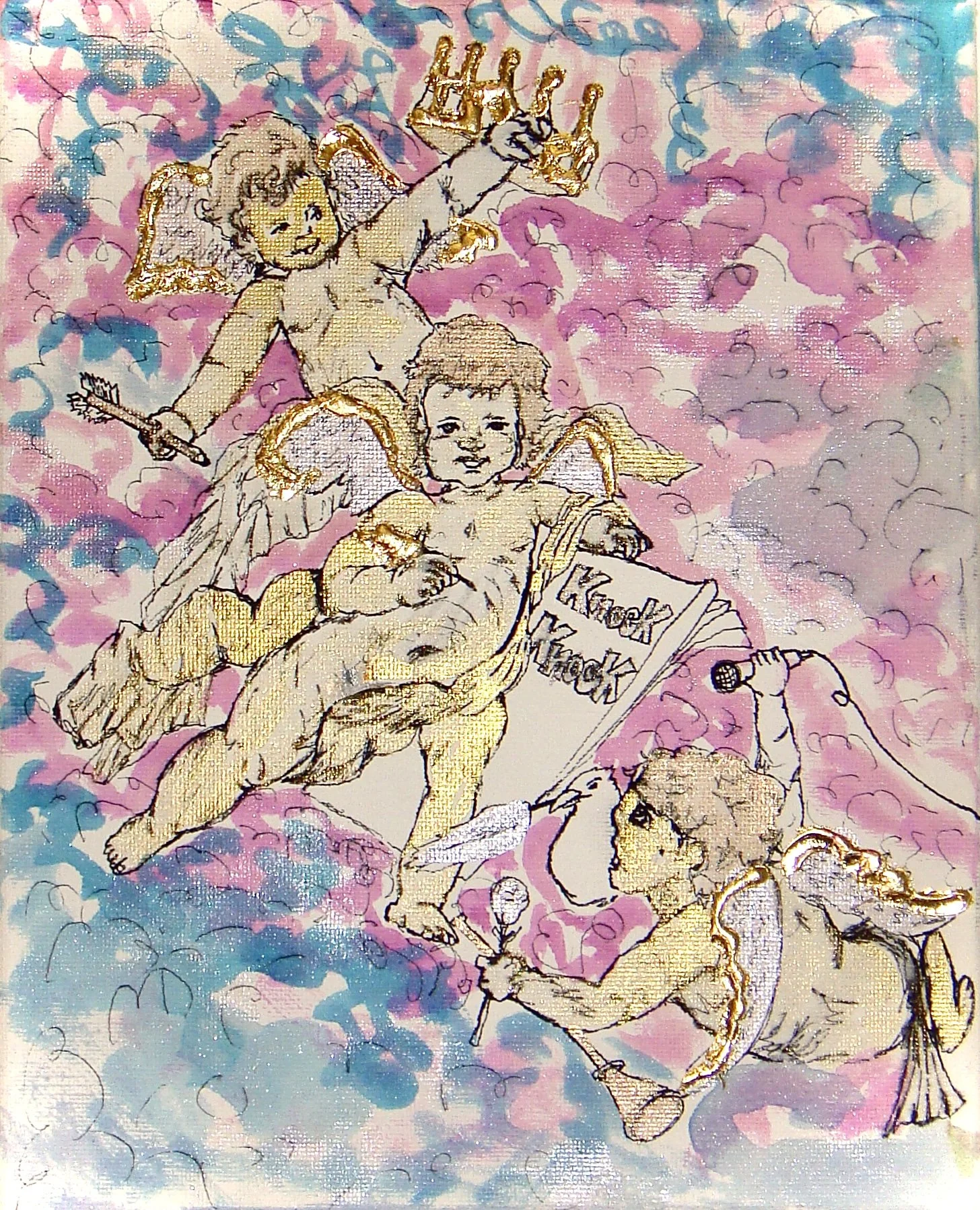 Heavenly Knock Knock Jokes, 2025, 6"x 8," $200