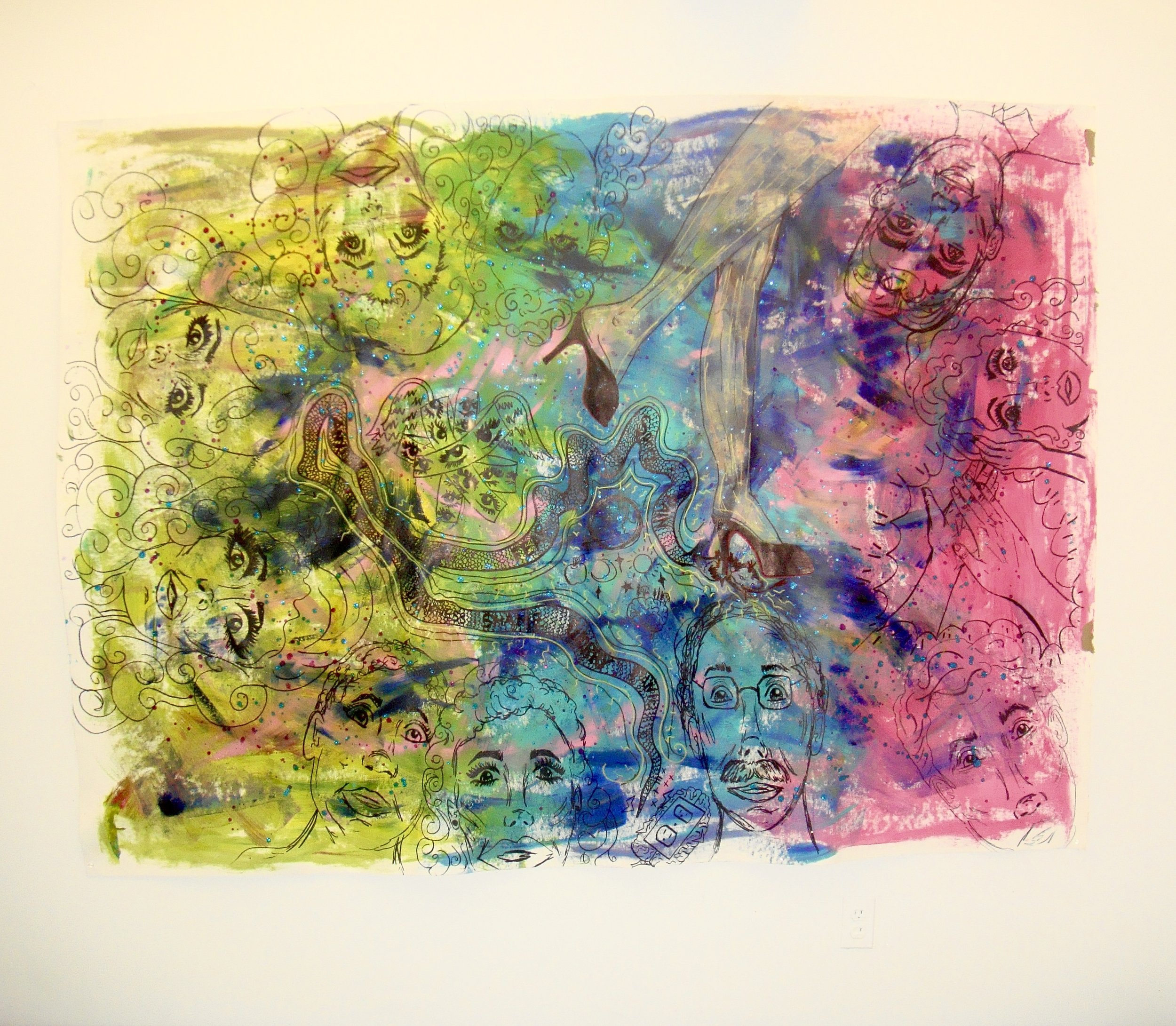 Steppin, Mixed Media on Canvas, Signed, Unframed Dimensions, 54” x 70” 2025 $9,500