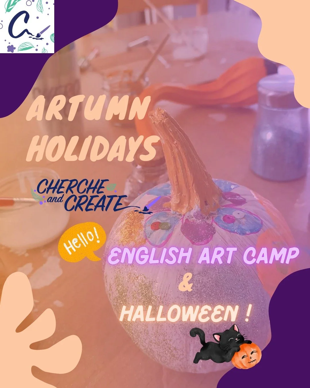 🍁🎃ARTumn Holidays at the Studio !
(Stage Toussaint &amp; Atelier Halloween !)

Lots of fun fall events coming your way for our first holiday of the school year and we hope you can join us !

🏷️🌟Our Early Bird sale for advanced Camp registrations 