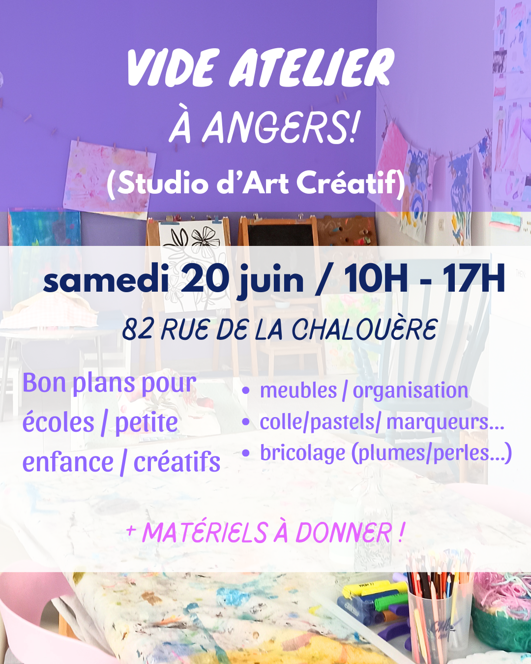 Vide Atelier (matériels créatifs) à Angers