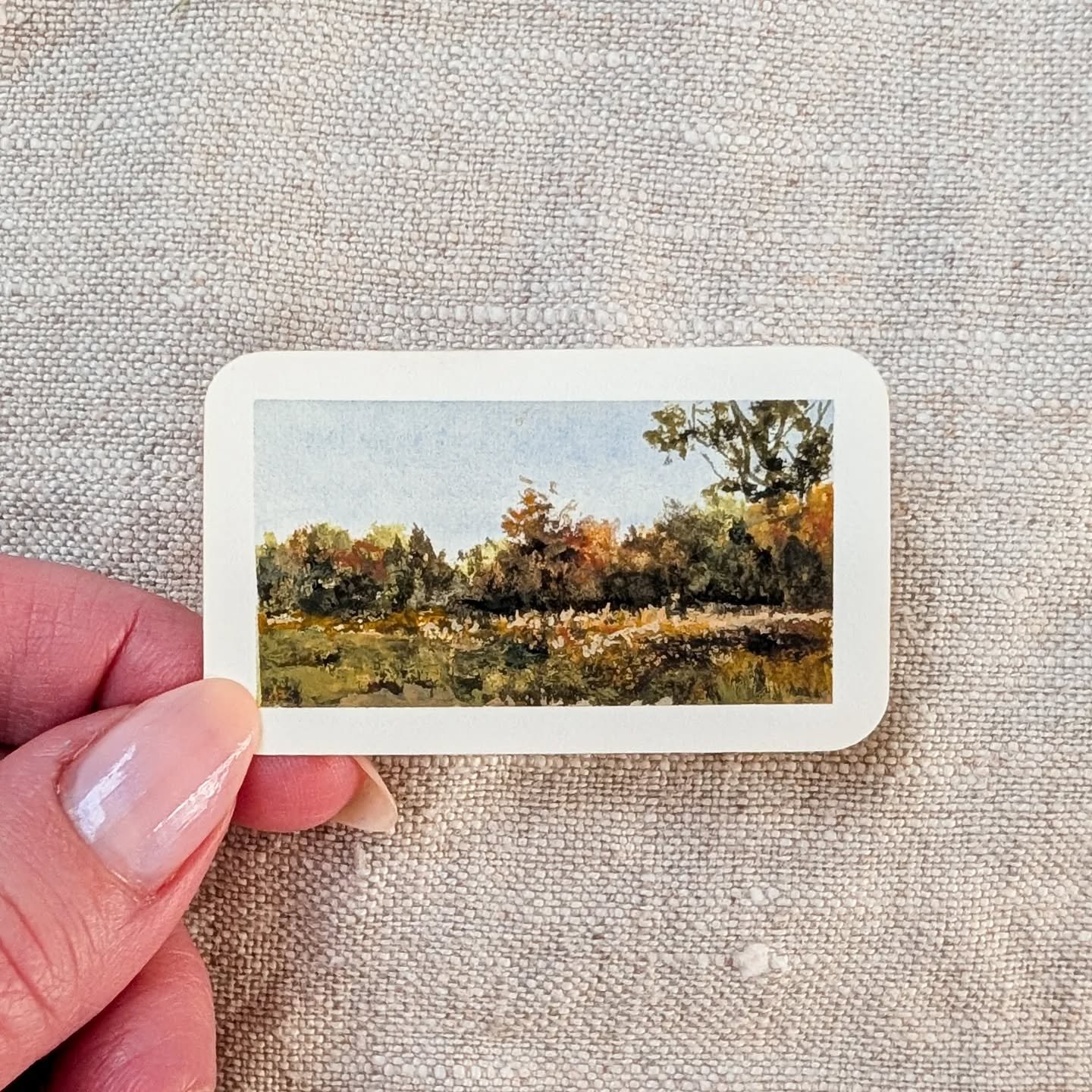 Day 21 | SOLD | I hit a deer last night going 55 on my way to bookclub, which made for quite an adventure and put a damper on bookclub (never okay). I'm fine and our car is fine too which is amazing. None of that has anything to do with this painting