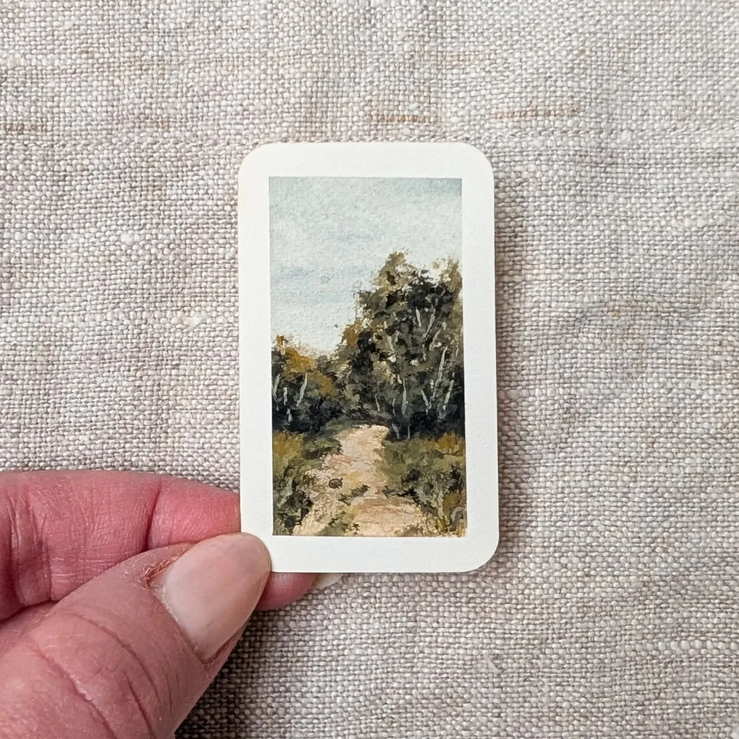Day 30 | Sold | The last day of my November Daily painting challenge. 

#dailypainting #miniatureartist #landscapes