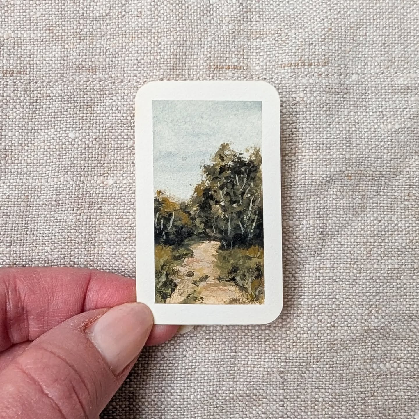 Day 30 | Sold | The last day of my November Daily painting challenge. 

#dailypainting #miniatureartist #landscapes