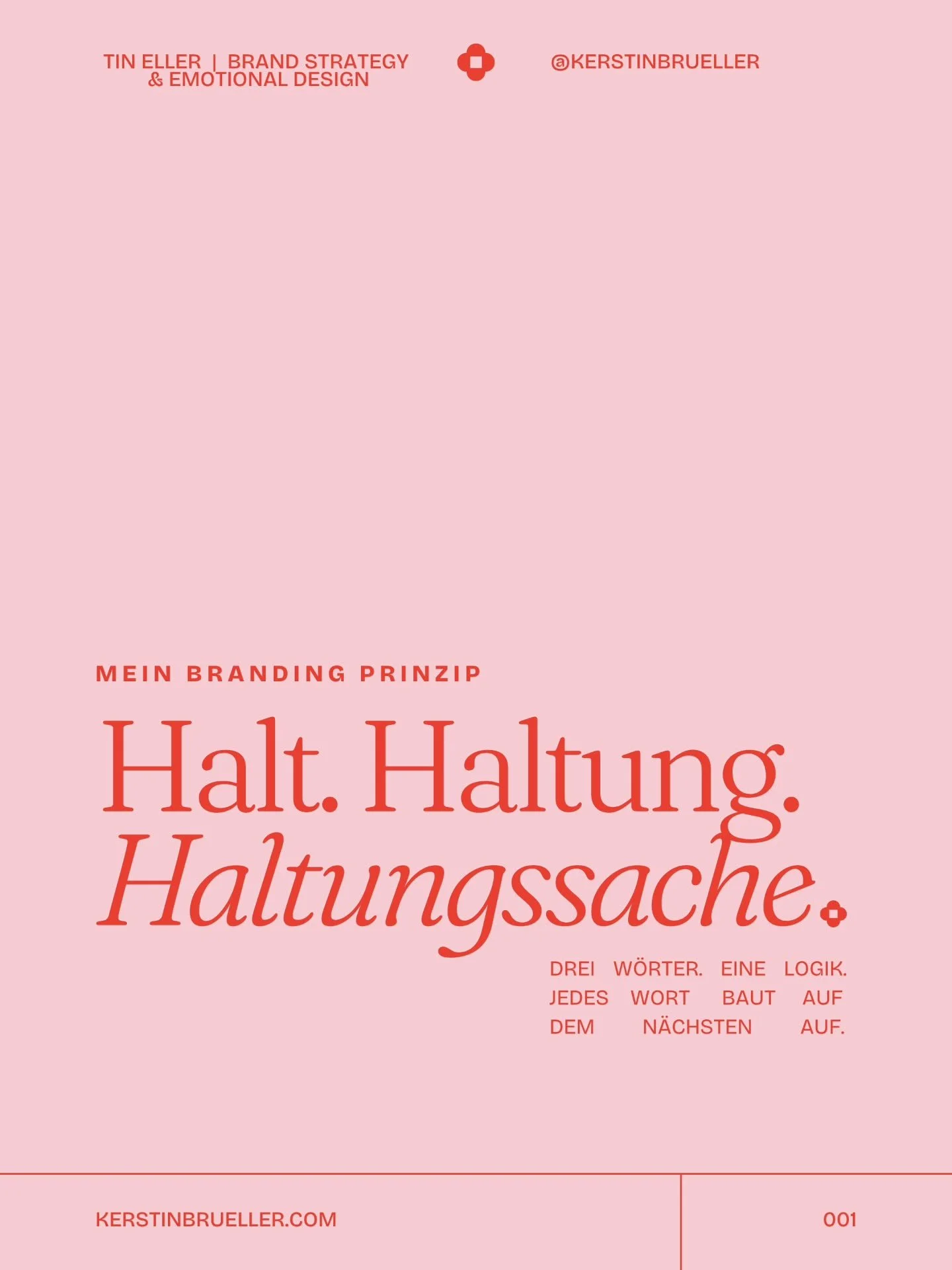 Ich h&auml;tte diesen Post auch anders nennen k&ouml;nnen. Vielleicht irgendwas mit Prozess. Aber das dr&uuml;ckt nicht das aus, was f&uuml;r mich wirklich wichtig ist und dazugeh&ouml;rt.

Halt&nbsp; ✿&nbsp; Haltung&nbsp; ✿&nbsp; Haltungssache.

Das