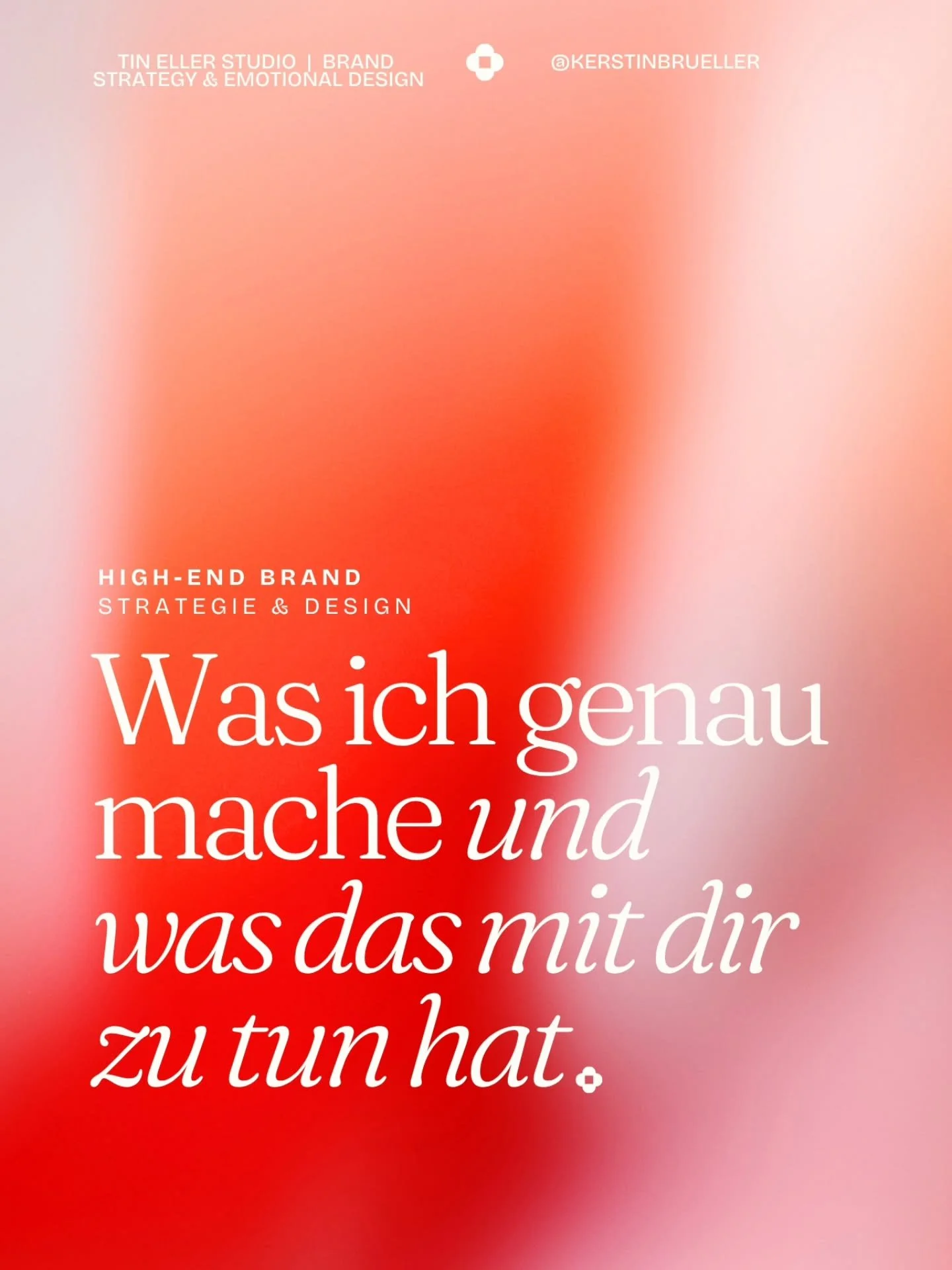 ✿ Ich bin durch und durch Brand Designerin. ✿ Es gibt f&uuml;r mich einfach nichts Spannenderes.

Ich sehe Menschen in Farben und erfasse sie in klaren Formen. Ich erkenne sofort, welche Schrift was kommuniziert und wann meine Kundin und ihre Typogra