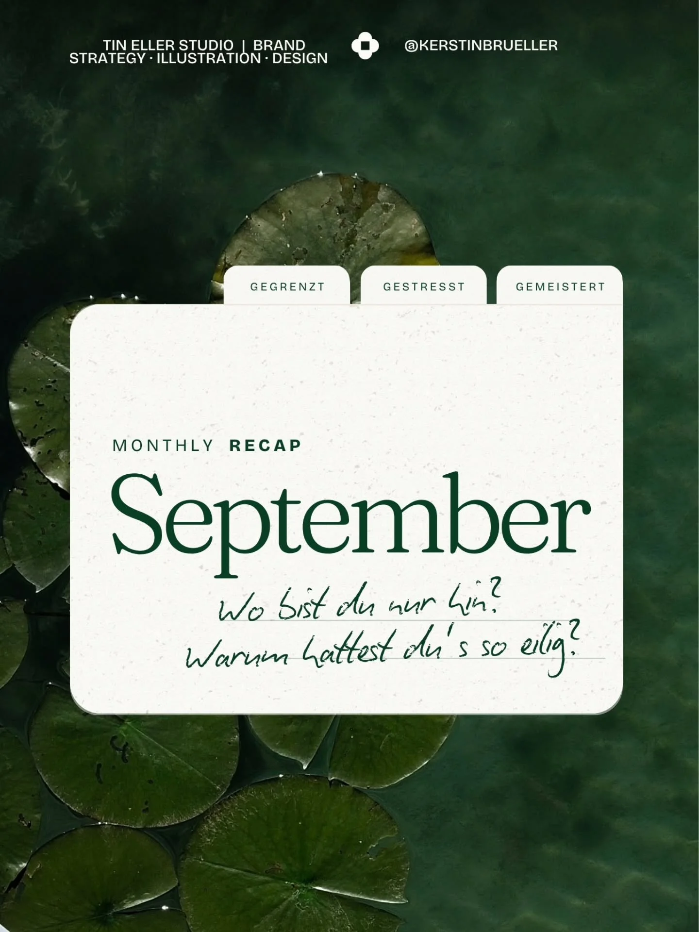 Im September war so viel los, dass ich kaum hinterhergekommen bin. ✿ Es war so viel los, dass ich mal einen Moment gebraucht hab, um das alles erfassen zu k&ouml;nnen.

Was du im Post siehst: Bewegung, viel Au&szlig;en, viel Kommunikation. ✿ Und ja, 