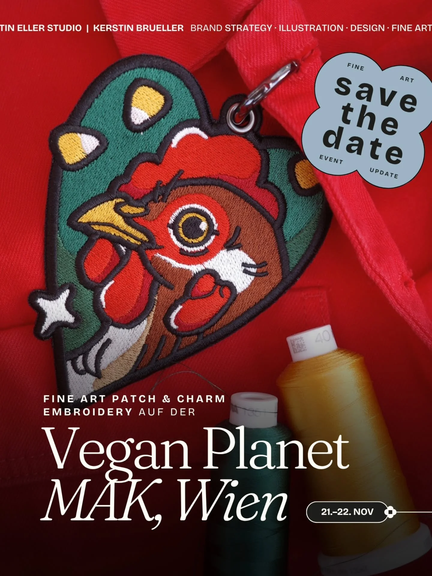 Vegan Planet Wien, ich bin dabei! 🌱

Mit meiner Fine Art und den neuesten Pieces, die ich in limitierter Auflage mitbringe. Ahhhhhh I can't wait!! Die Maschine rennt hei&szlig; und ich auch - aus Vorfreude! 🤭❣️

Und falls du Fragen zu Branding hast