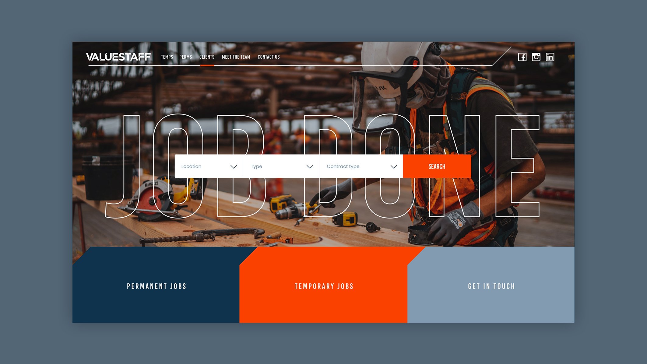Website Hero image floating