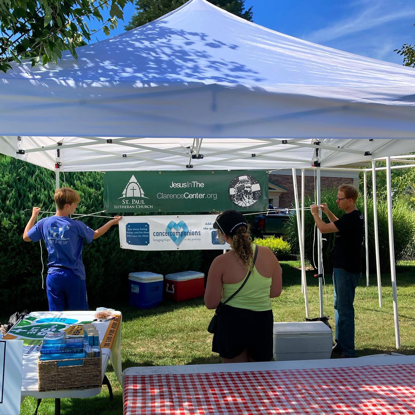 Getting ready for the Labor Day Fair.  Stop over at our tent&hellip;. #jesusintheclarencecenter