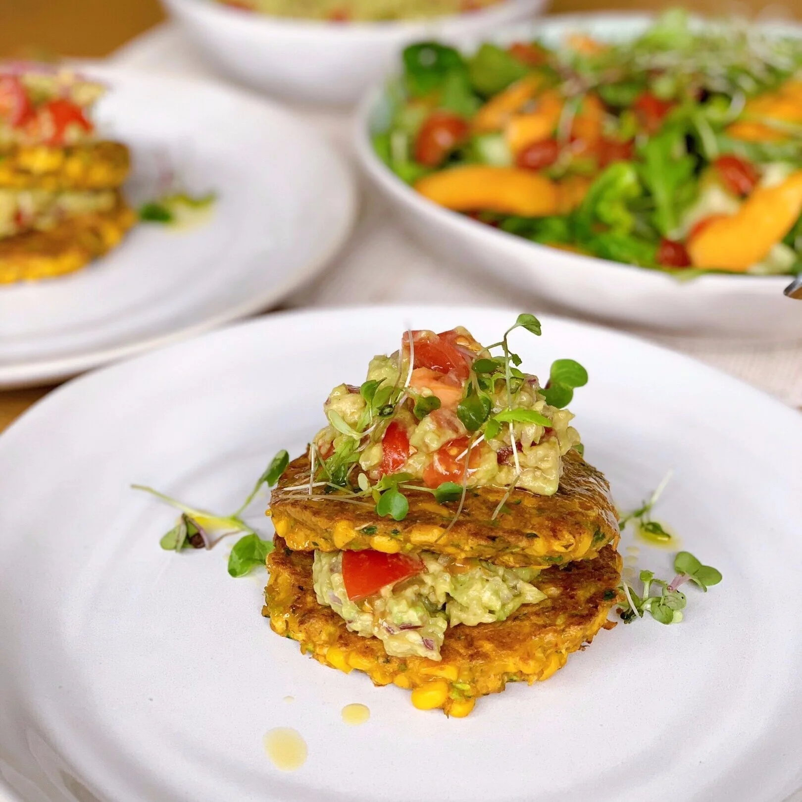 Corn and zucchini fritters