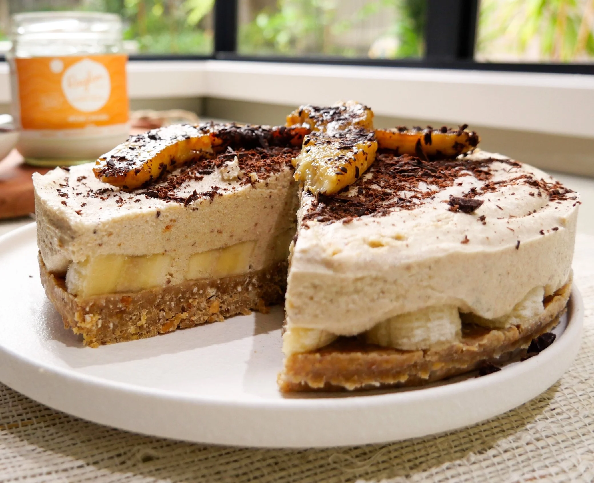 Raw banoffee pie with Raglan Co. Vegan Caramel Coconut Yoghurt