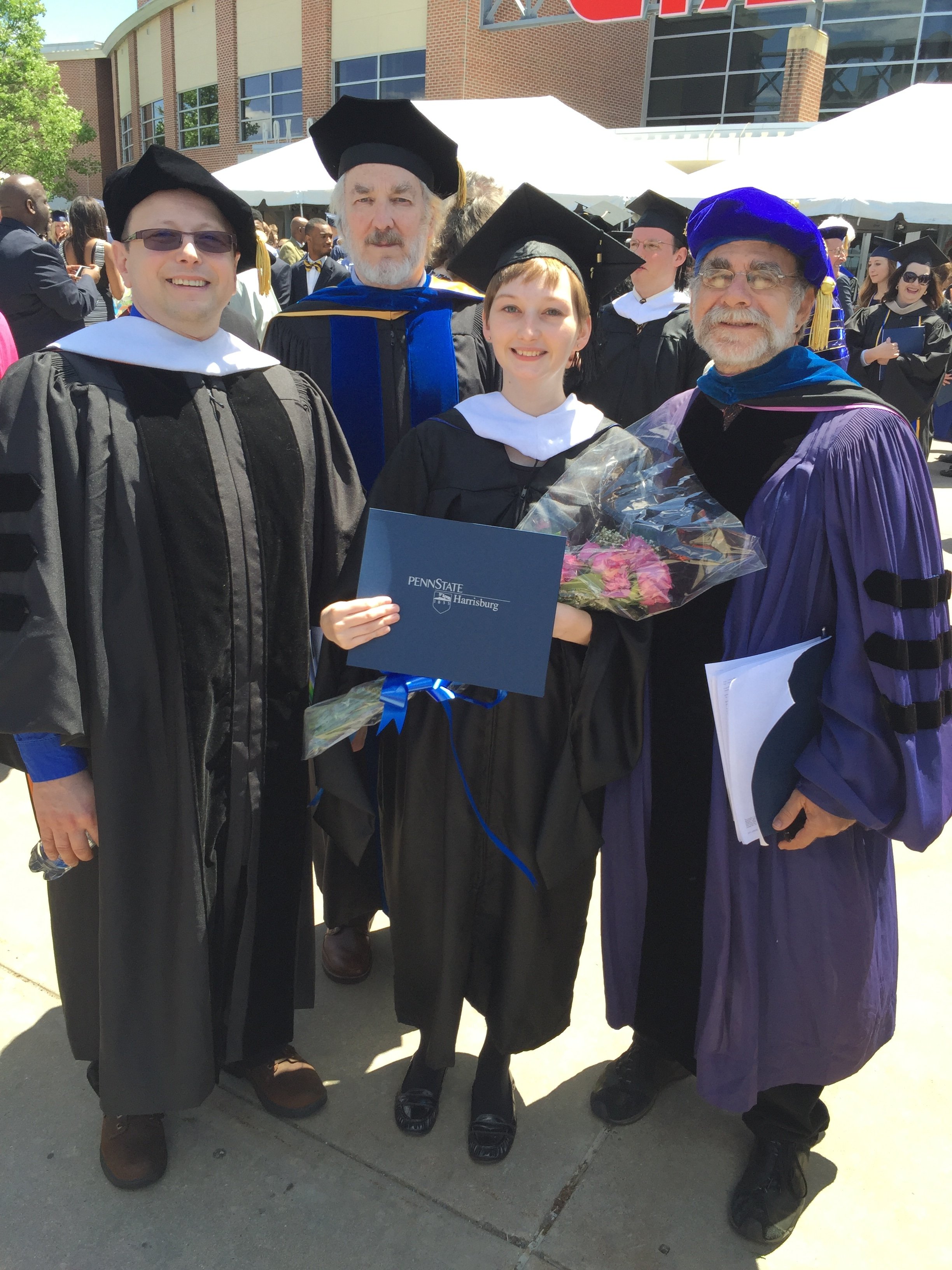 Sarah with mentors at Penn State