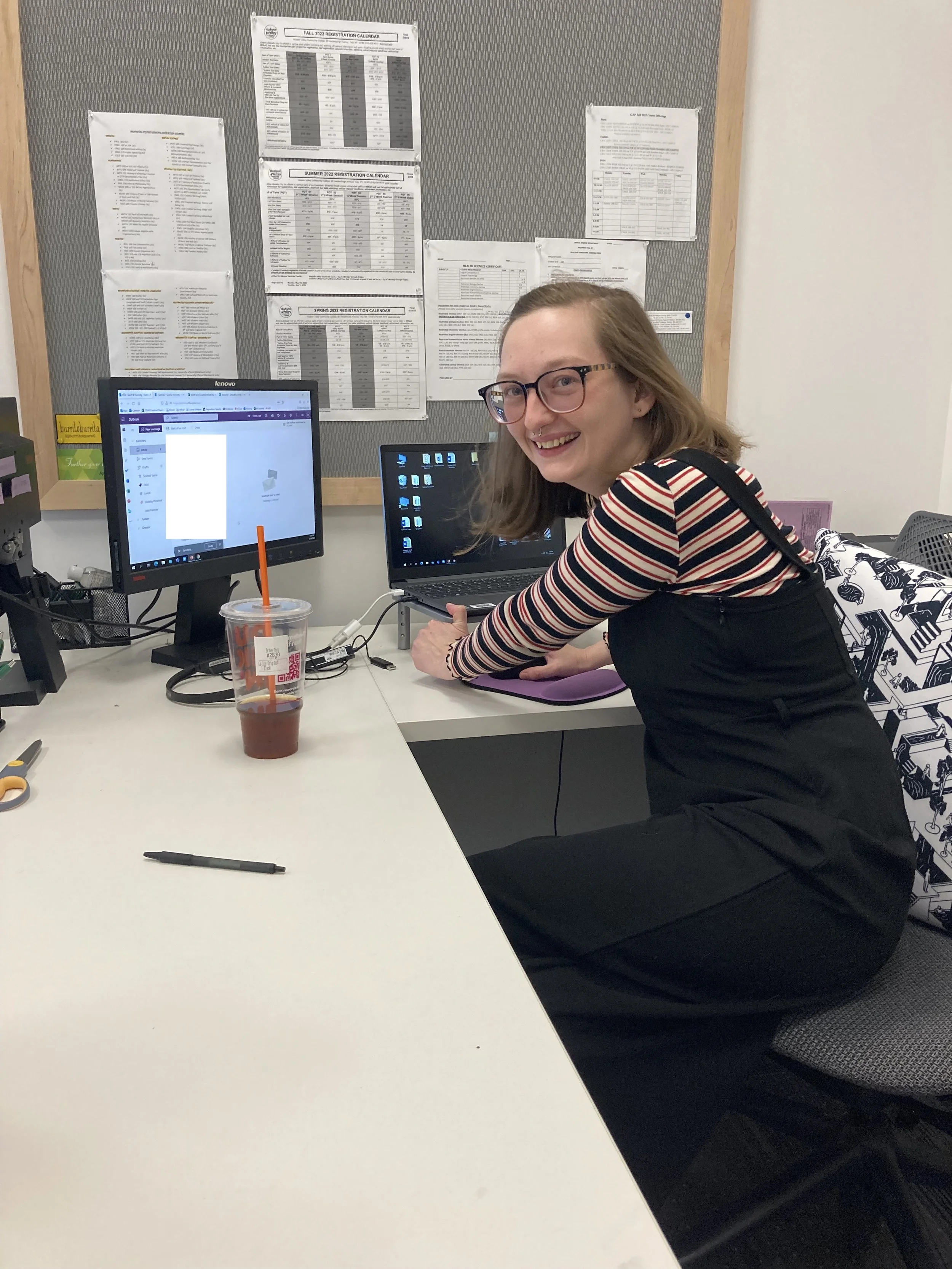 Sarah in academic advising office