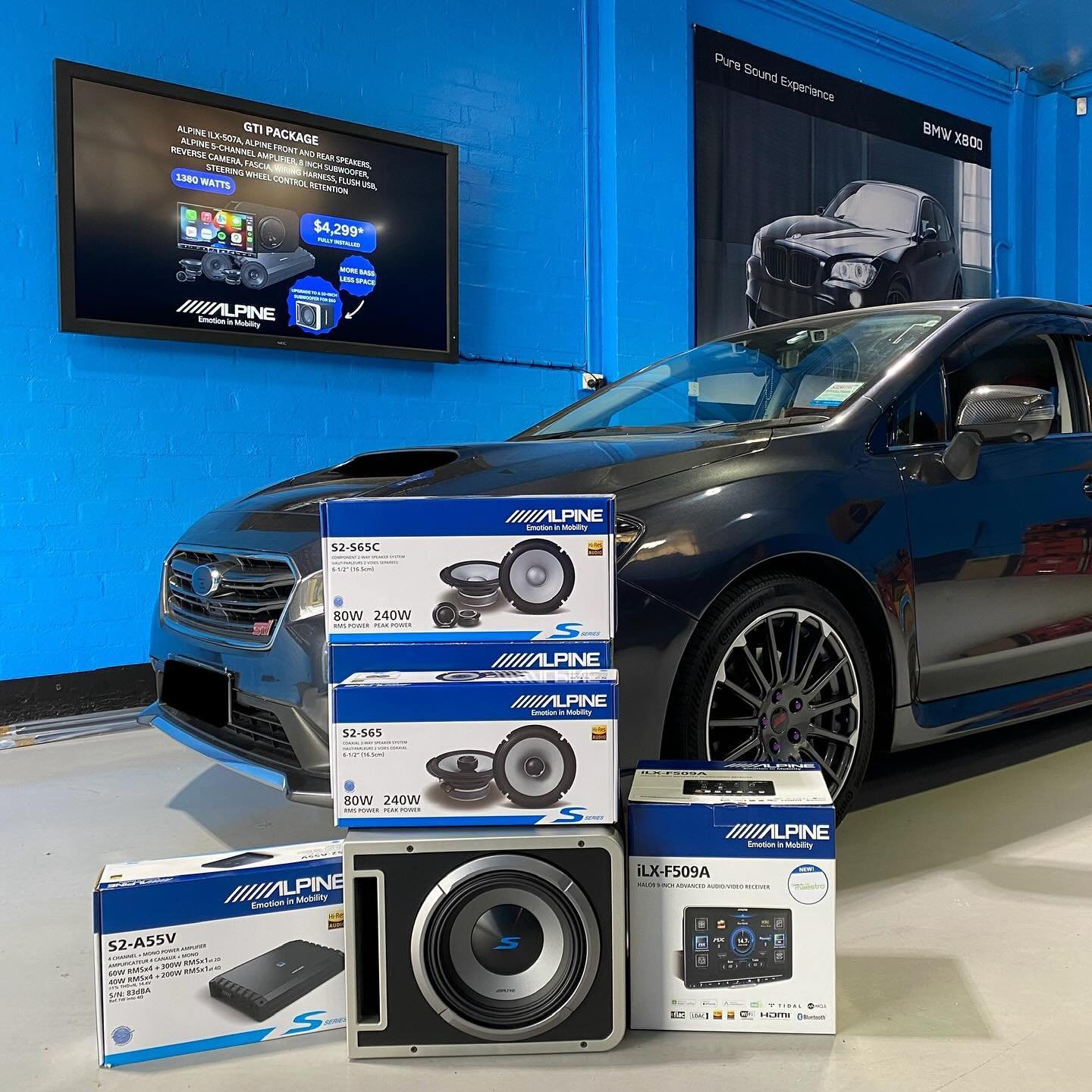 Another amazing No Limit package completed today. This customer decided to go all the way getting a GTI package with an upgraded subwoofer and larger 9-inch Apple CarPlay head unit to fully round out the new system. This complete package meant that a