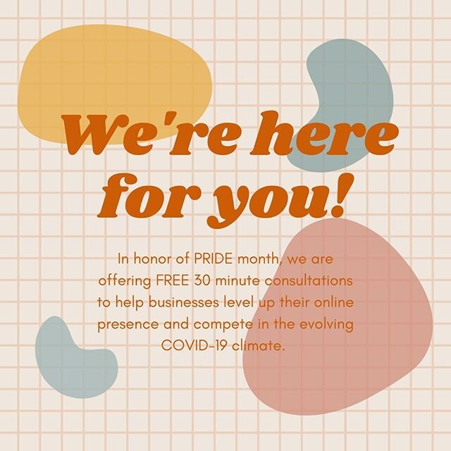 in honor of Pride Month and with so many people and small businesses being impacted by COVID-19, we would love to lend a hand.
DM or visit the link in bio to schedule a free consultation with us🌈