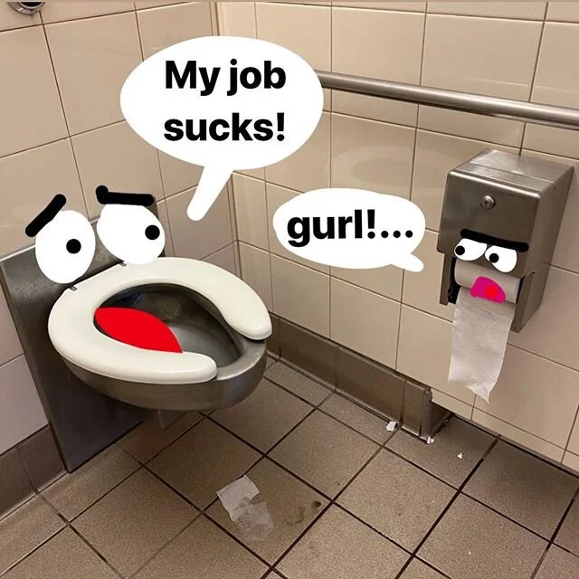 There is always a job that is worse than yours! #stopcomplaining and #getittogether 🤨 #doodlesofinstagram #doodleart #doodling #doodles #doodling #illustration #funny #bathroom #toilet #paper #ew #ihatemyjob #myjobsucks #myjobisworsethanyours #needa