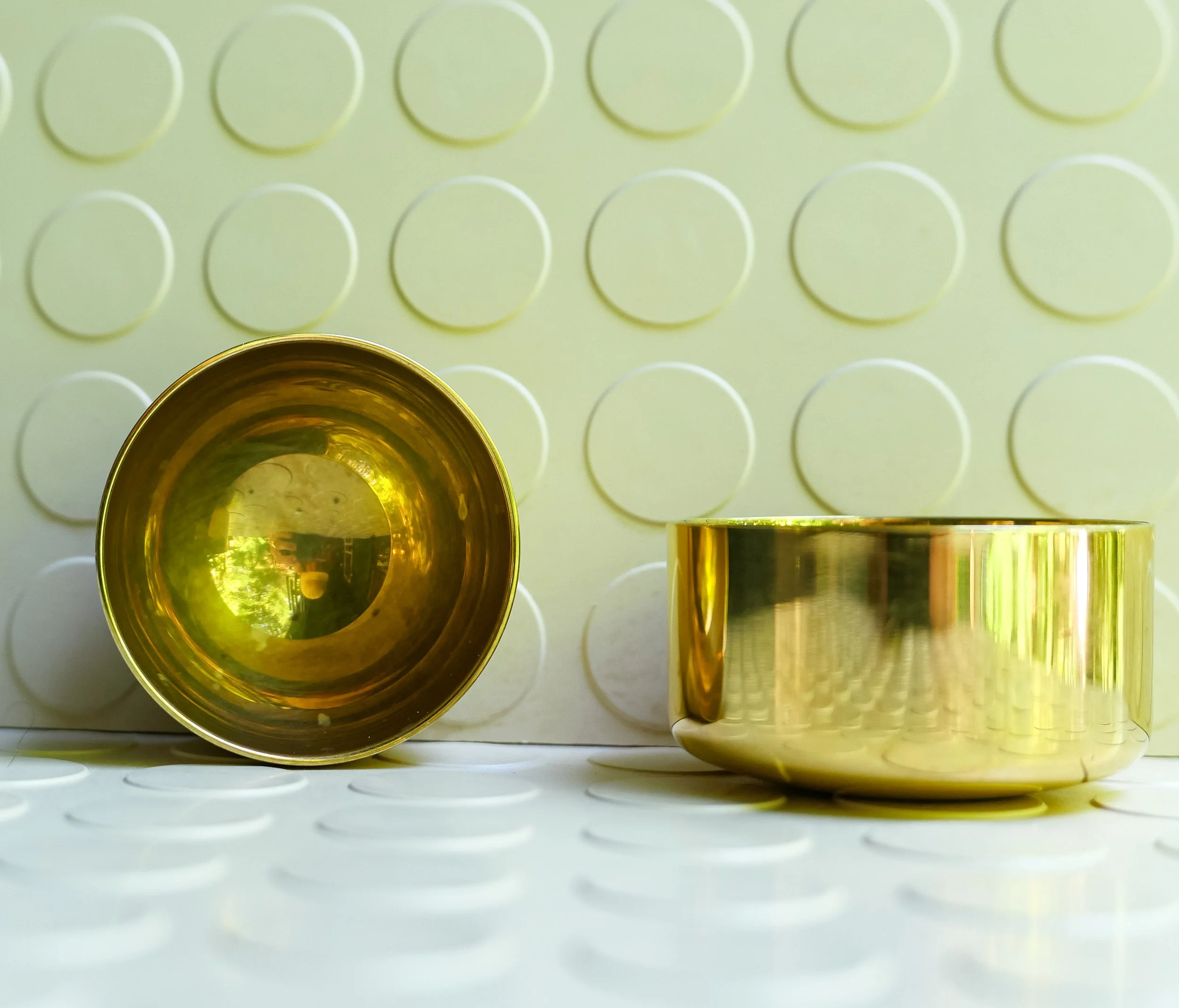 Pierre Forsell Shot Glasses in gold plated brass