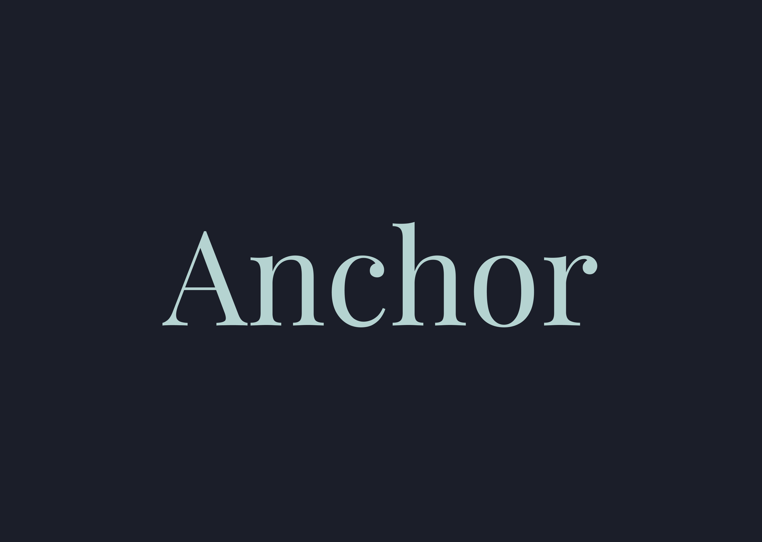 Anchor — Case Study In Progress
