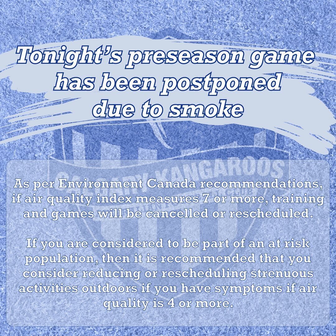 Due to poor air quality and the smoke, our preseason scratch match has been postponed until Wednesday, May 24th.