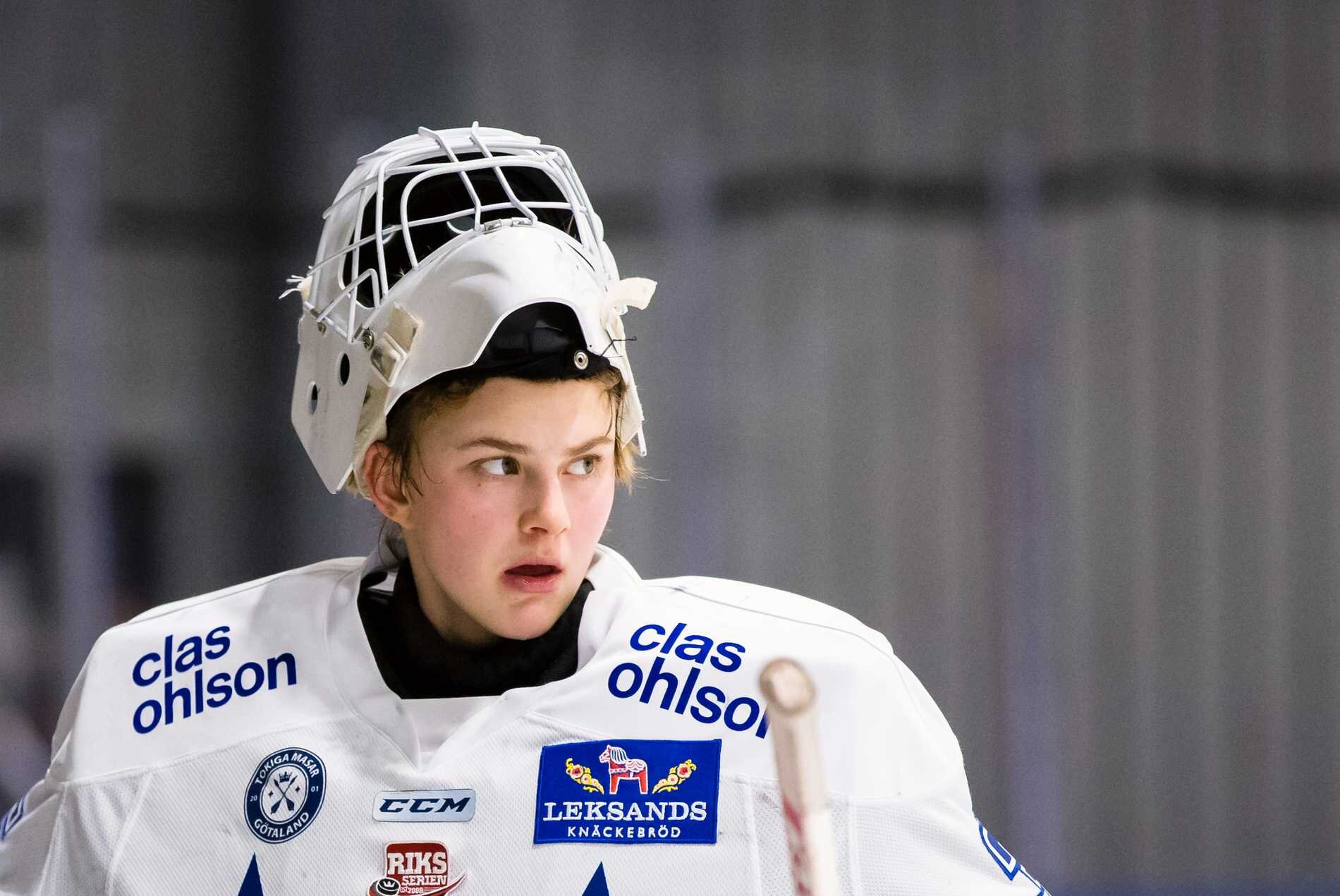  Leon, as Denise, in a game during the Swedish Championship playoffs, between Djurgårdens and Leksands in 2016   Photo Credit: ANDREAS SANDSTRÖM / BILDBYRÅN  