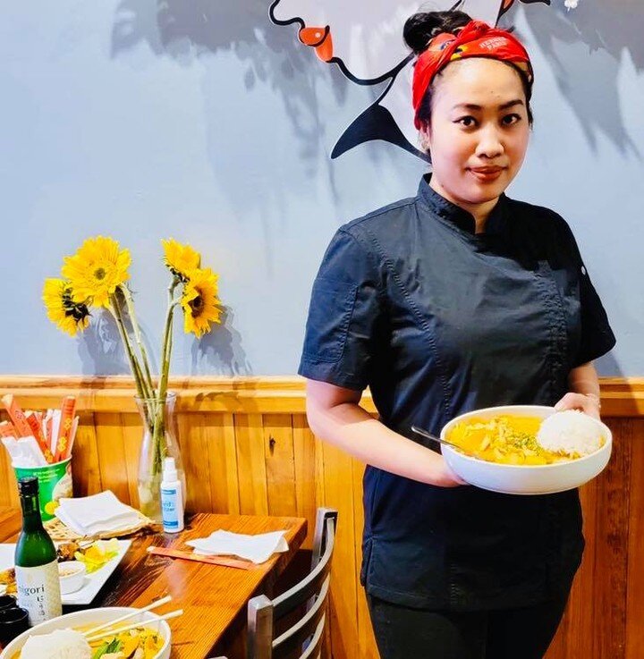 Meet the Team Tuesday! Chef May is the leader of our pack! She is the Owner/Head Chef. Born and raised in  Isan (Northeast Thailand), she trained at the Royal Palace Academy and cooked for the 👑 Royal family of Thailand in Bangkok. She then moved to