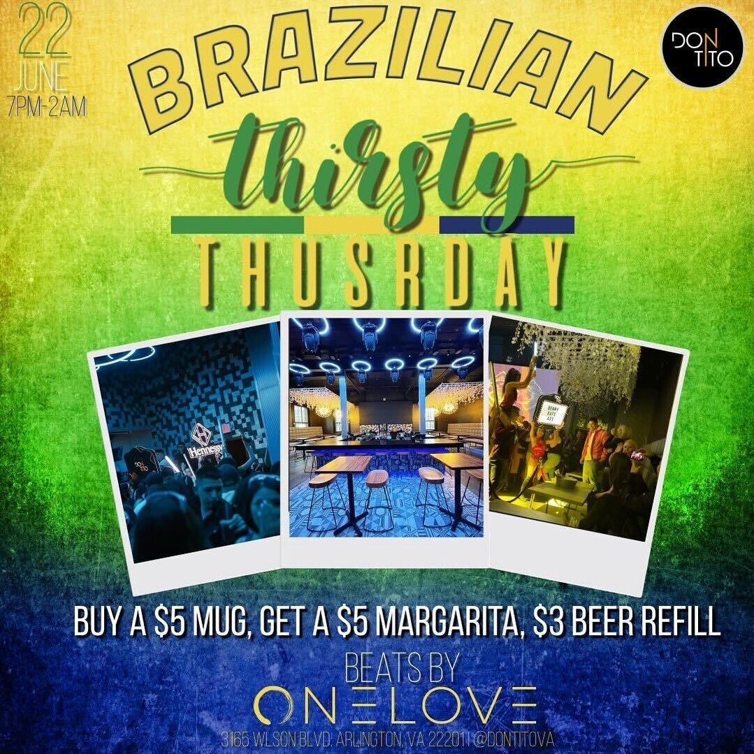 🌴🍹🇧🇷 Brazilian Thirsty Thursday at @dontitova 🇧🇷🍹🌴

Get ready for a sizzling night of tropical vibes  as we transport you to the heart of Brazil right here at Don Tito! 🌴🌺✨ Join us this Thursday for an unforgettable experience that will mak