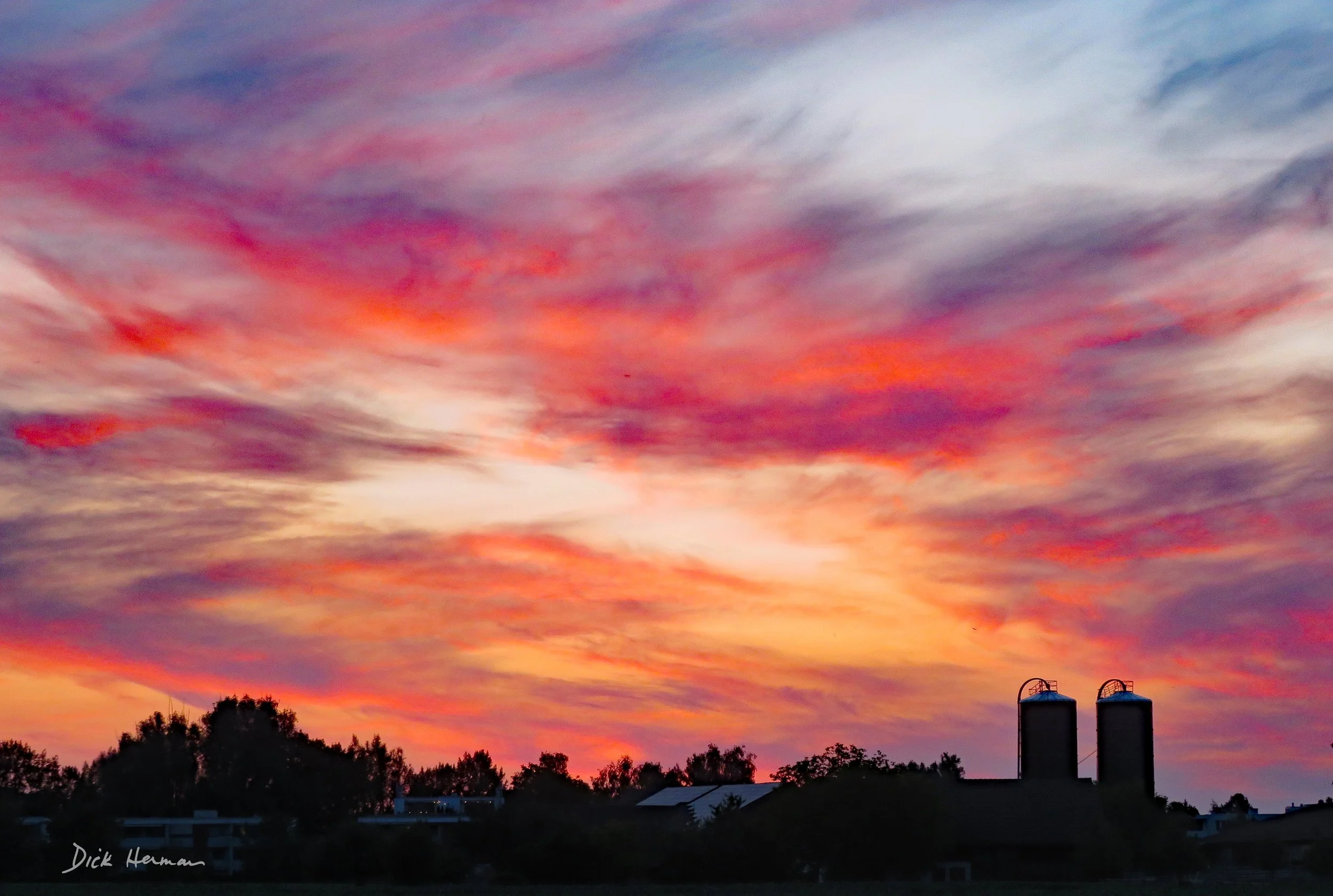 A Sunset in Fallanden Switzerland