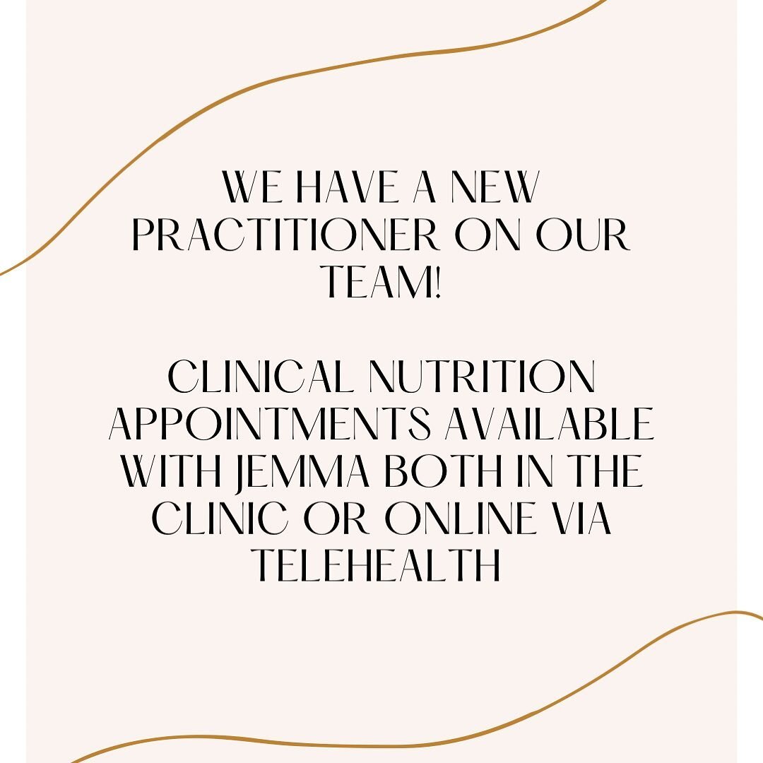 NUTRITION APPOINTMENTS AVAILABLE - now taking on new clients! Focussing on gut health, fertility, female health concerns, immune and dietary support 🙌🏼

Pop into the clinic to make a booking, or simply book via our online booking system using the l