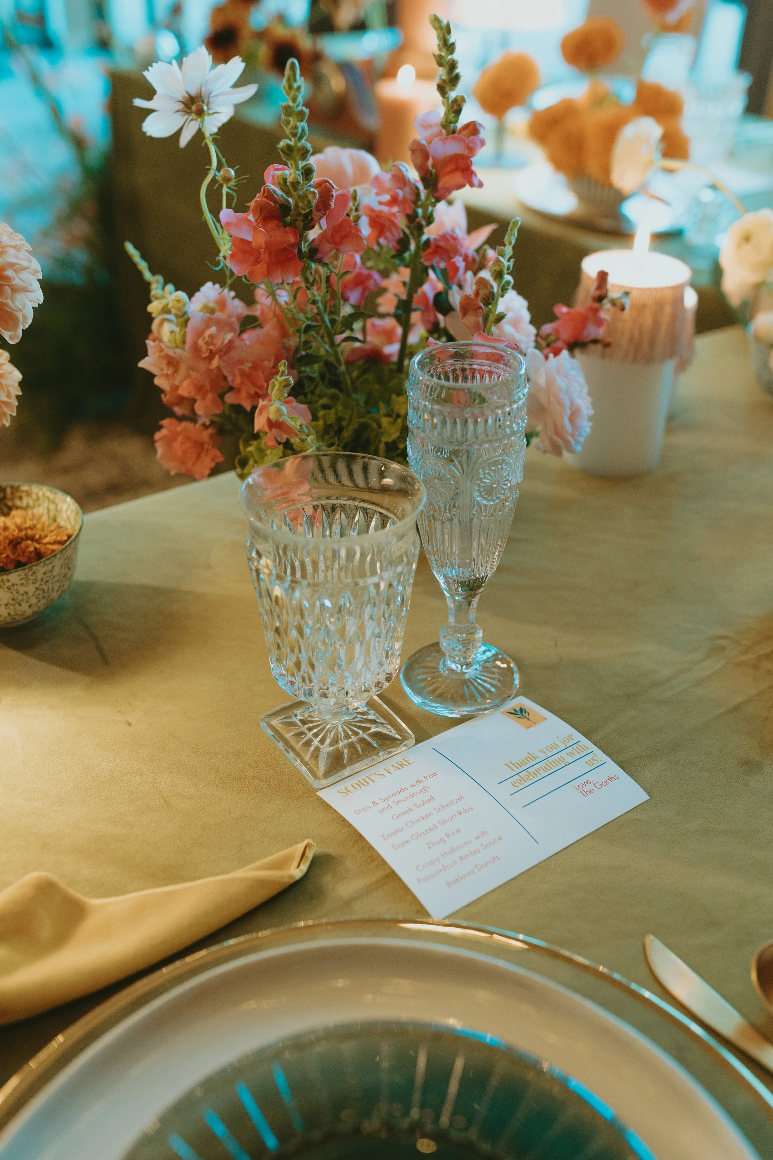 Table setting at North Lake Tahoe Event Center