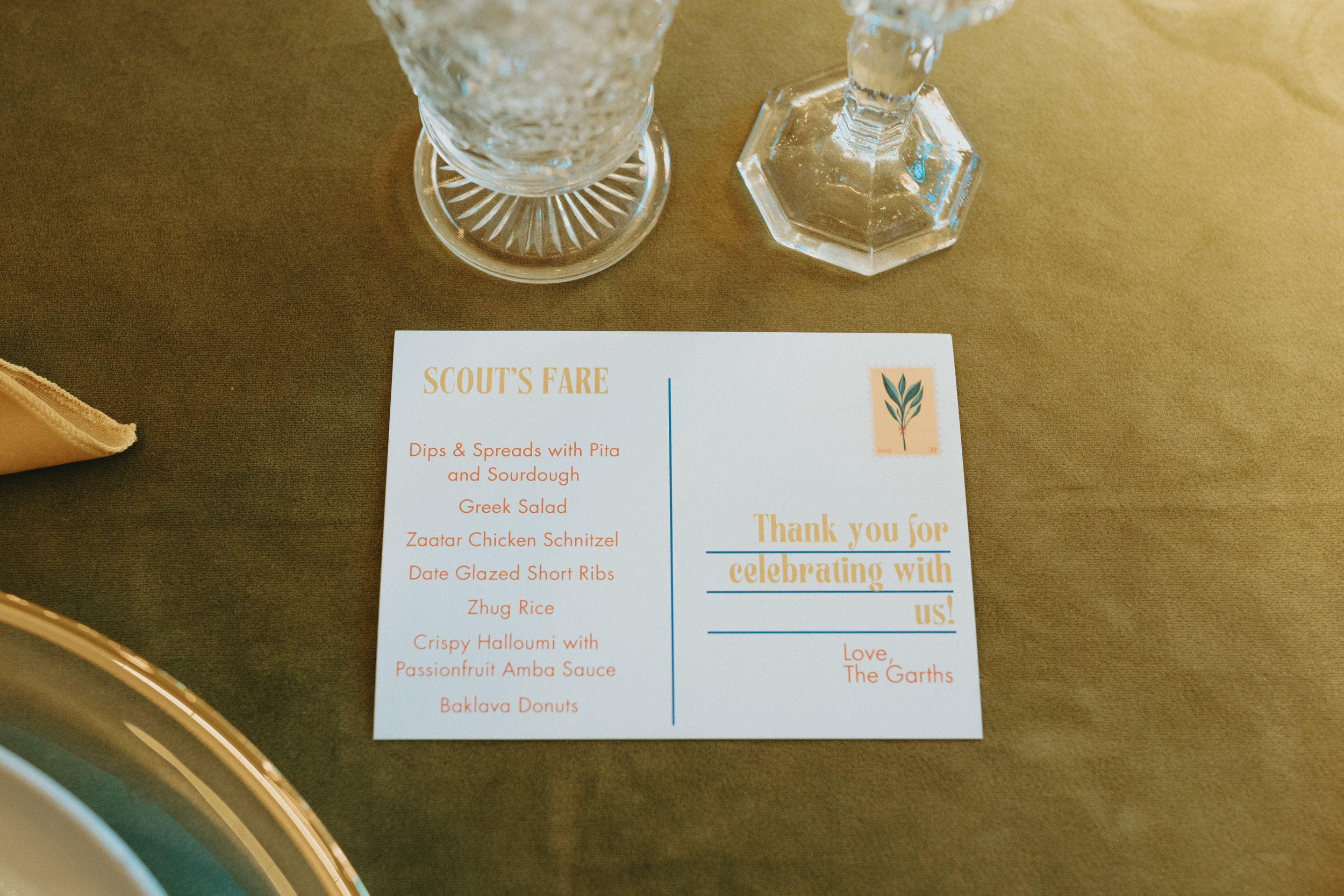 Postcard Menu