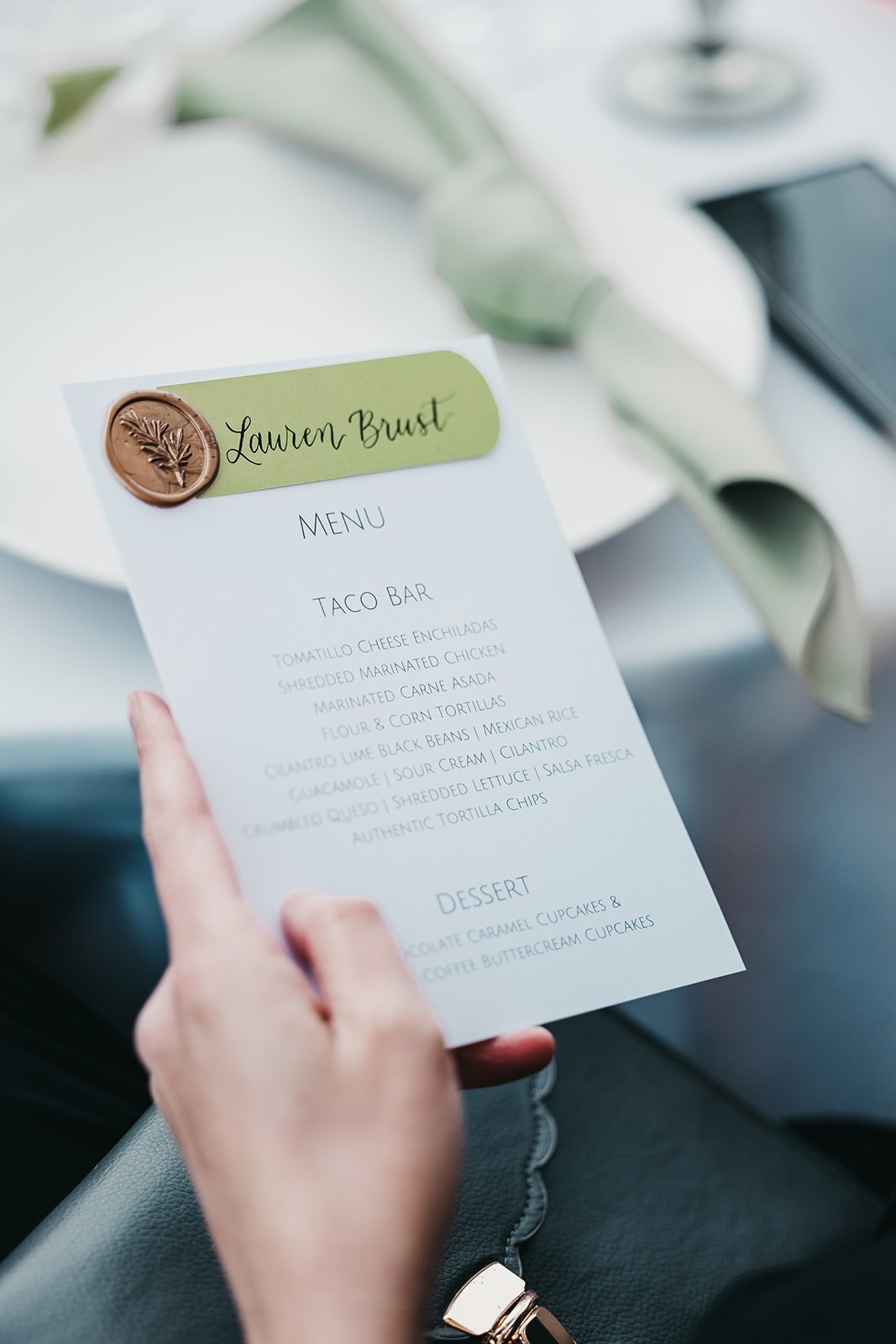Menu with Name Card