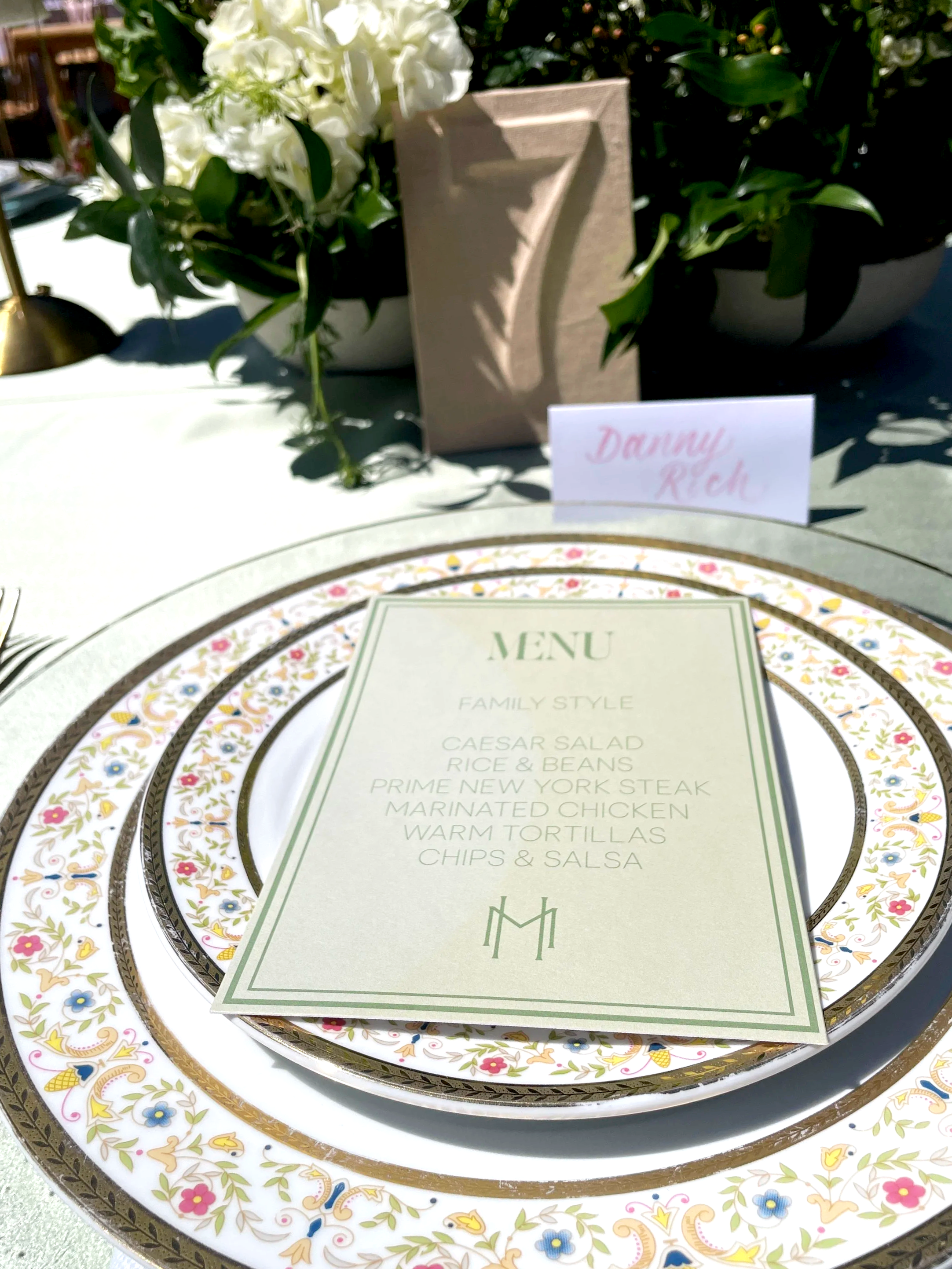 Monogram Menu