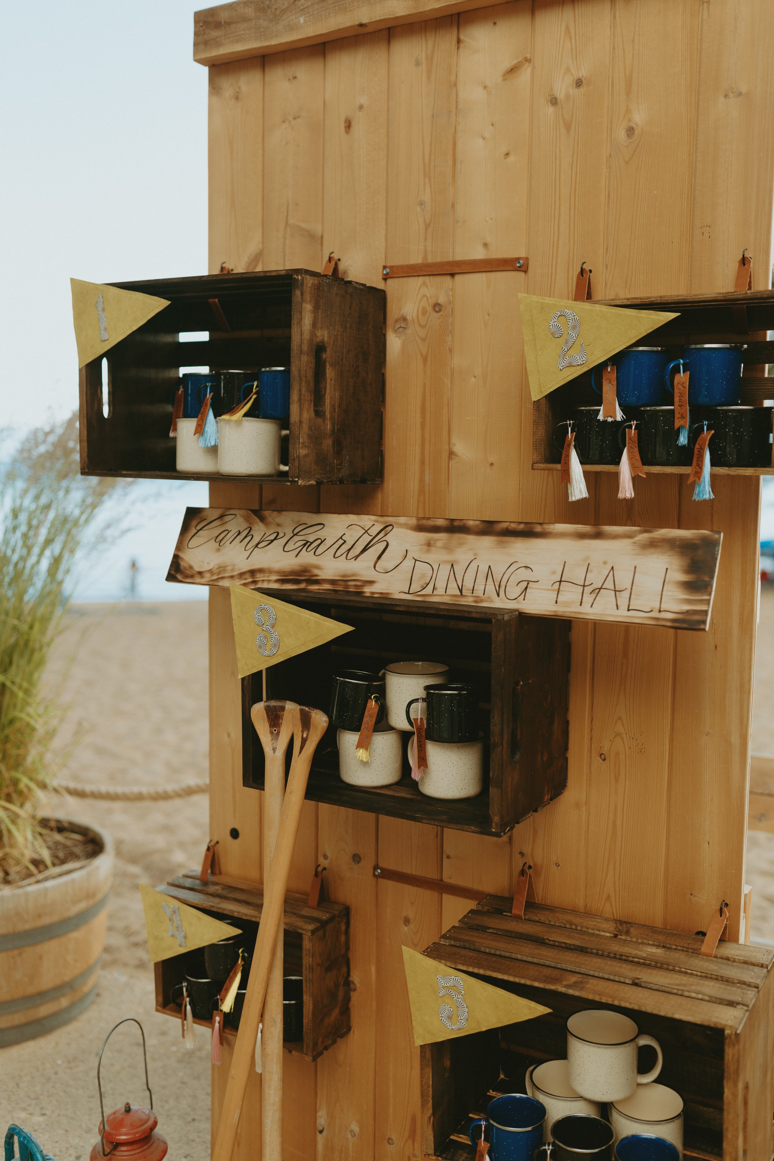 Custom Seating Chart for Lake Tahoe Wedding