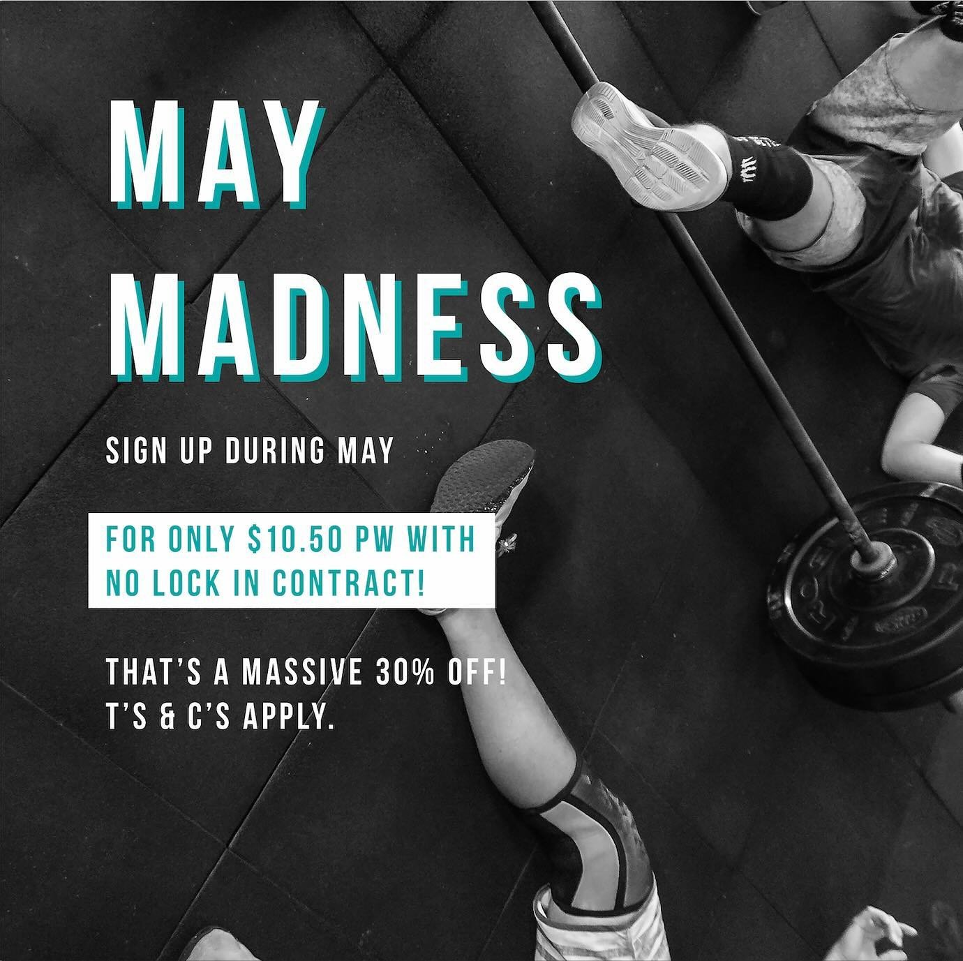 🚨 OUR MAY MADNESS SALE IS HERE 🚨

Sign up to direct debit in May for only $10.50 per week with no contract. That's a huge 30%off!! 

Terms and conditions apply, message us for further details.