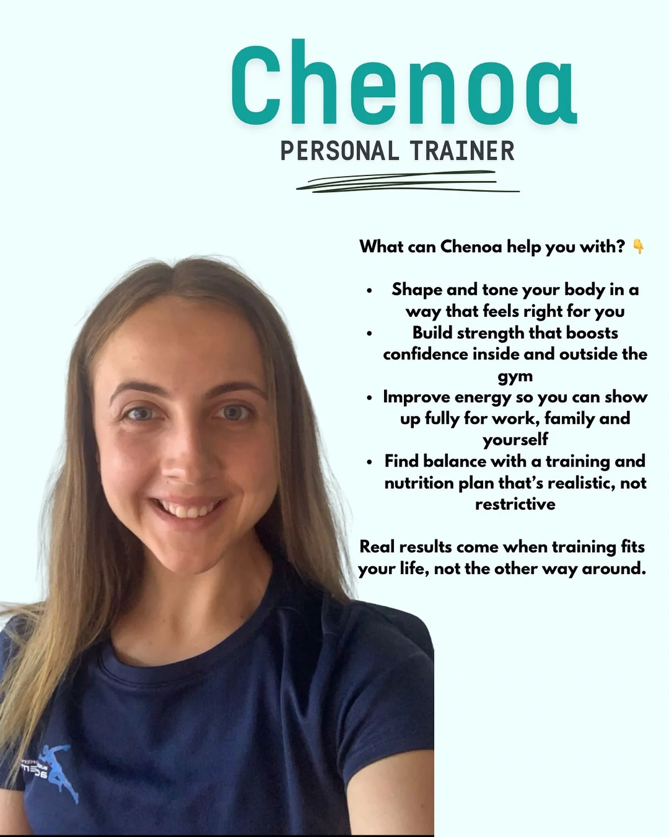 Meet Chenoa, our 21-year-old PT &amp; sports scientist 🙌 When she&rsquo;s not in the gym smashing out hip thrusts (love/hate relationship 😅), you&rsquo;ll find her on beach walks, exploring new coffee spots, or cheering on the footy. Passionate abo